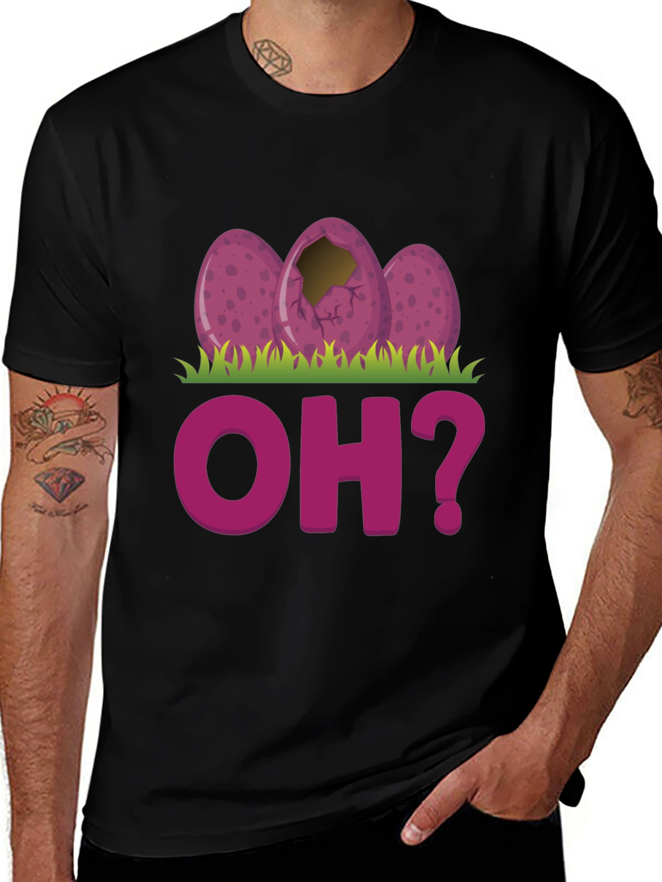 Variant 18 of Dino Egg Hatching T-Shirt - Oh?