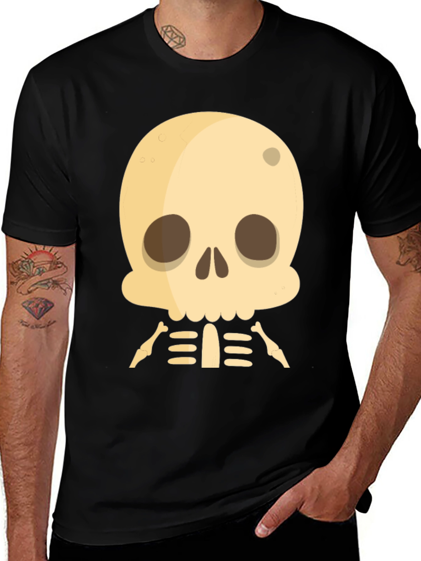 Variant 10 of Cartoon Skull Graphic Tee - Halloween Ready!