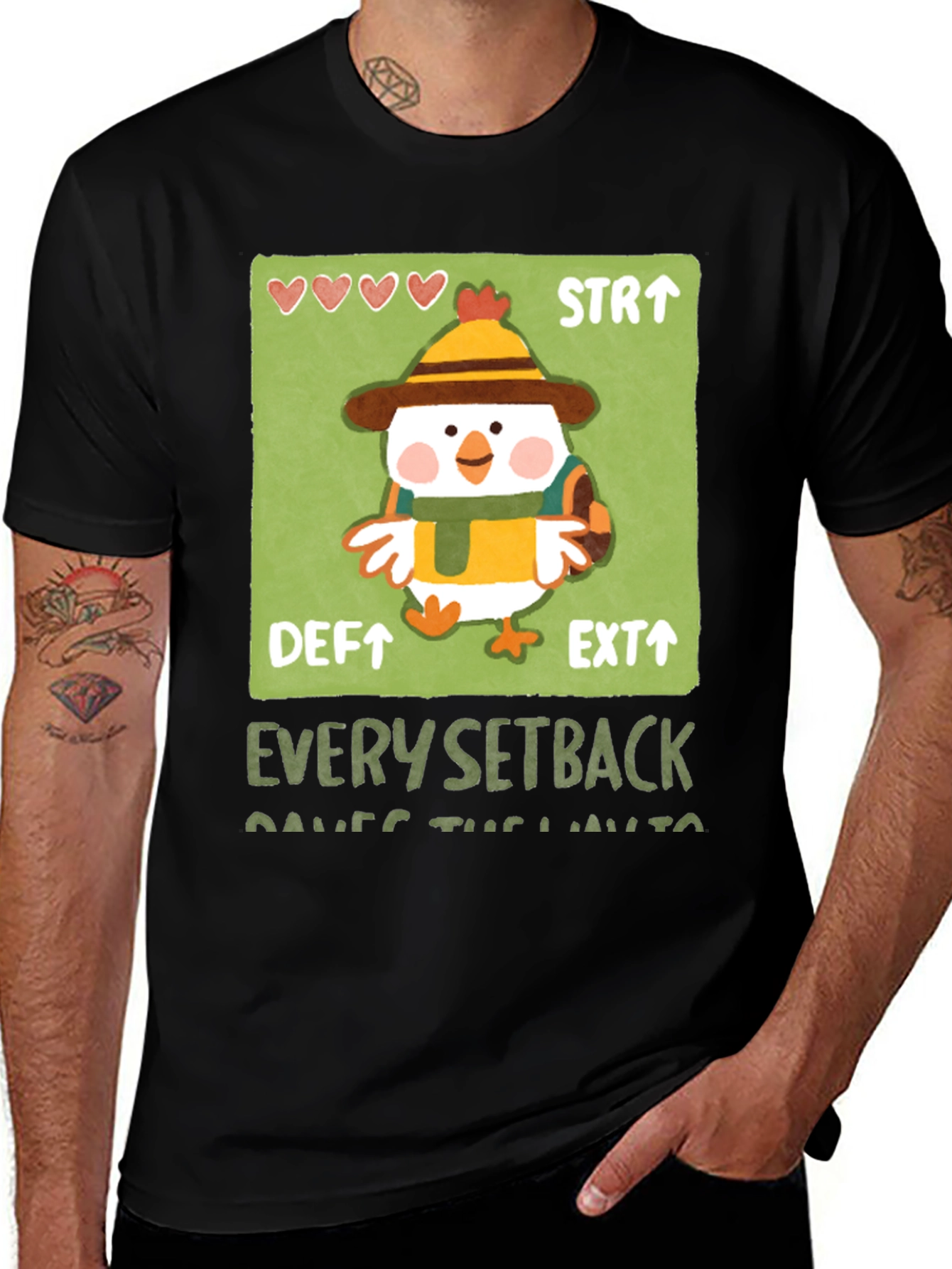 Variant 26 of Chicken Game Character Graphic T-Shirt