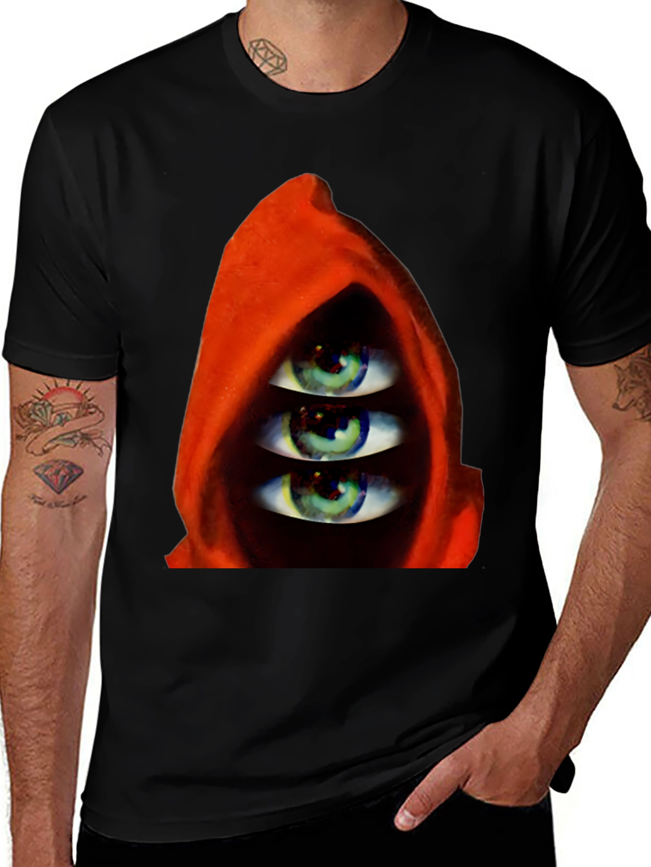 Variant 15 of Three Eyes in Hooded Red Robe T-Shirt