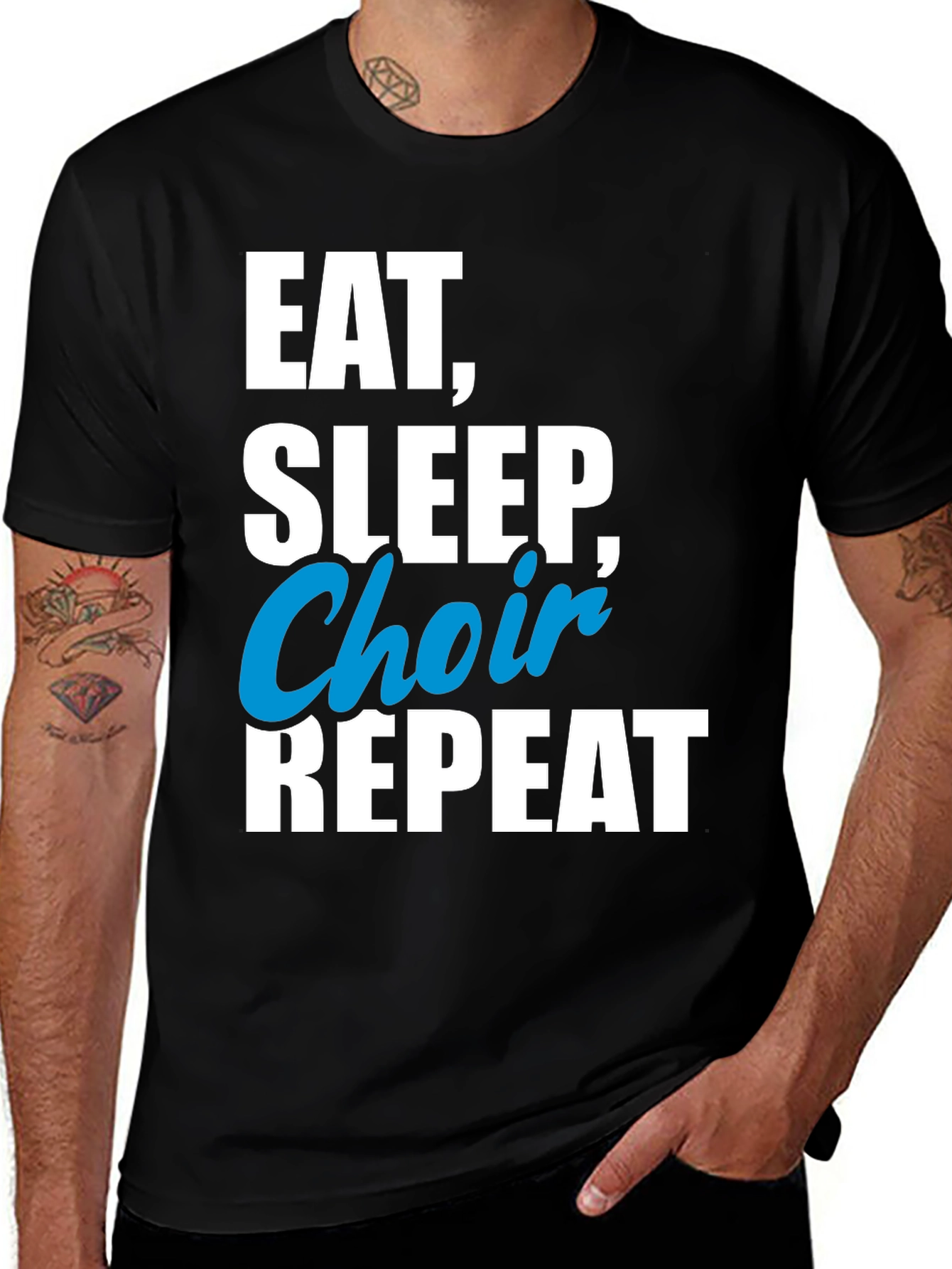 Variant 20 of Eat Sleep Choir Repeat T-Shirt