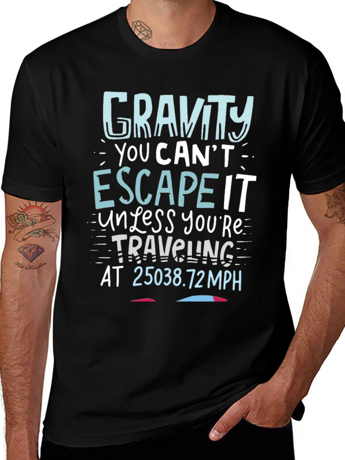 Variant 18 of Gravity Escape Black Cotton T-Shirt