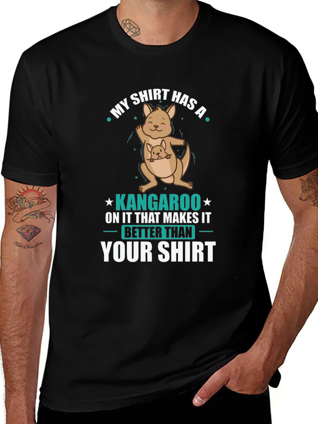 Variant 14 of Funny Kangaroo T-Shirt: My Shirt is Better Than Yours
