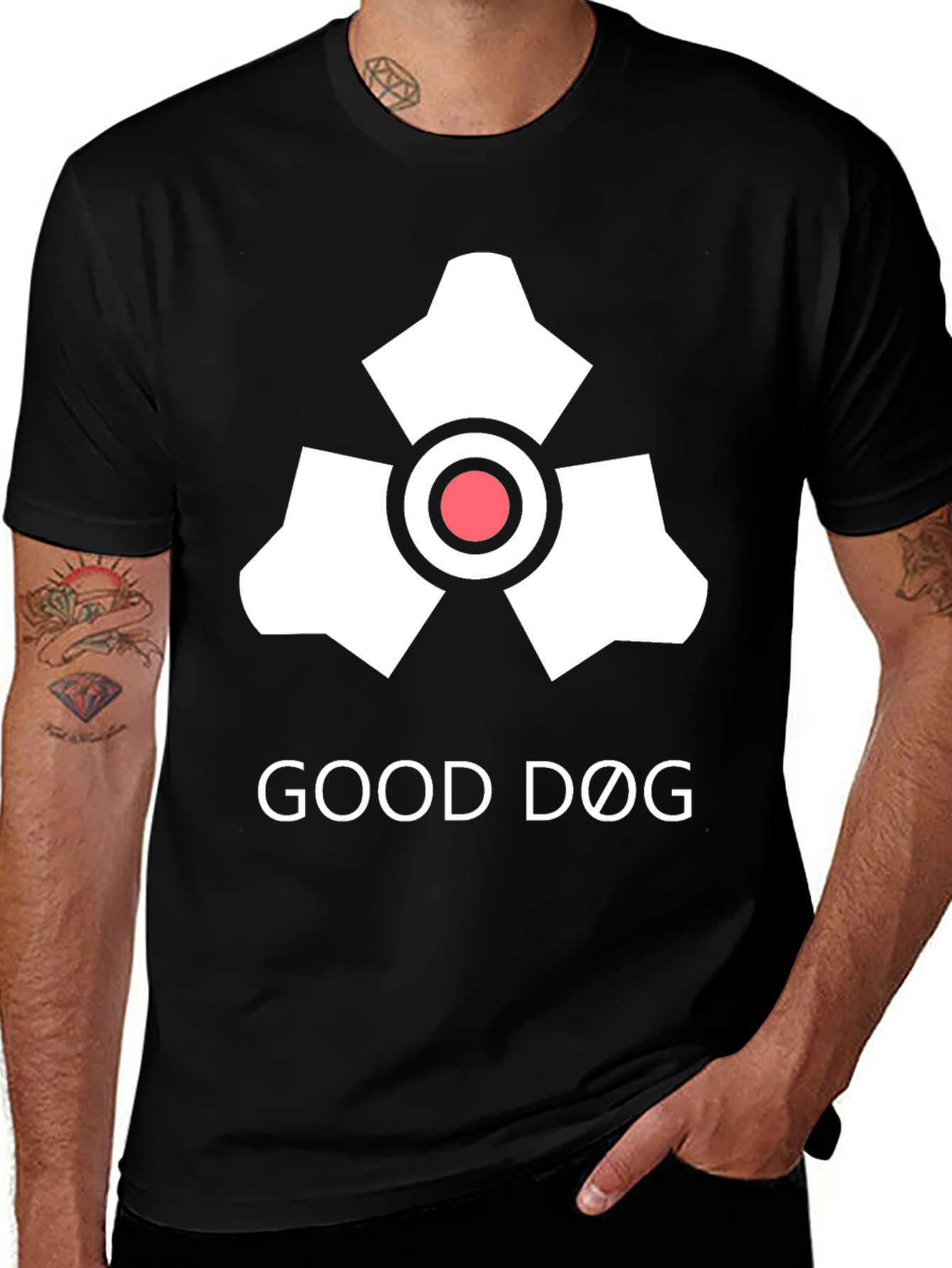 Variant 8 of Good Dog Graphic Tee - Unique Design Black T-Shirt