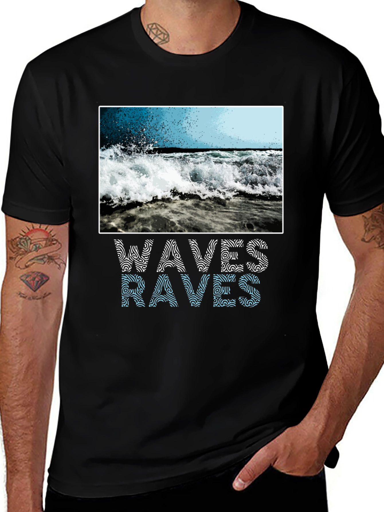 Variant 2 of Waves Graphic T-Shirt - Ocean Lover