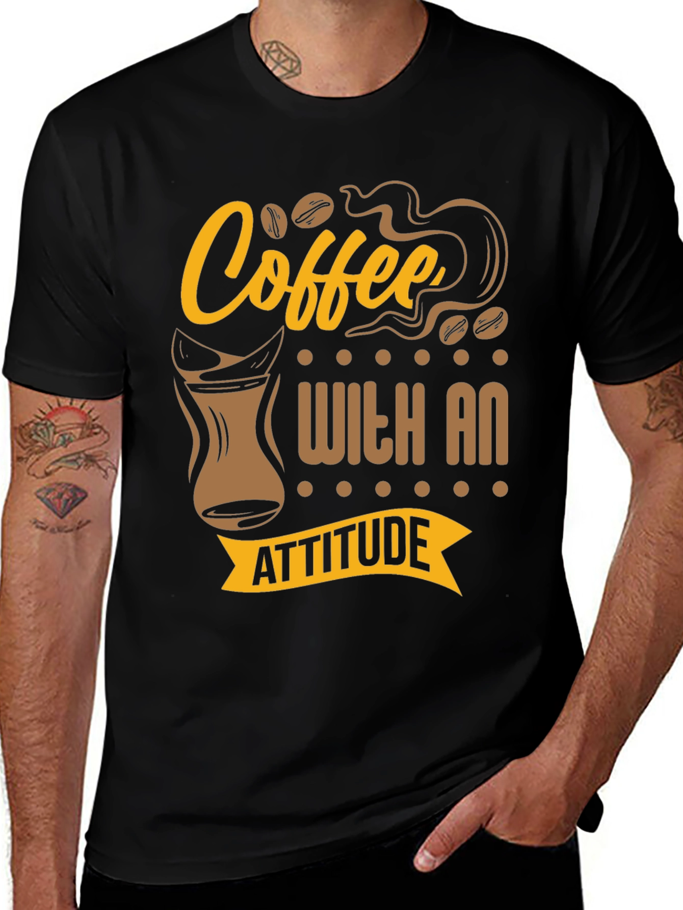Variant 29 of Coffee With An Attitude Graphic T-Shirt