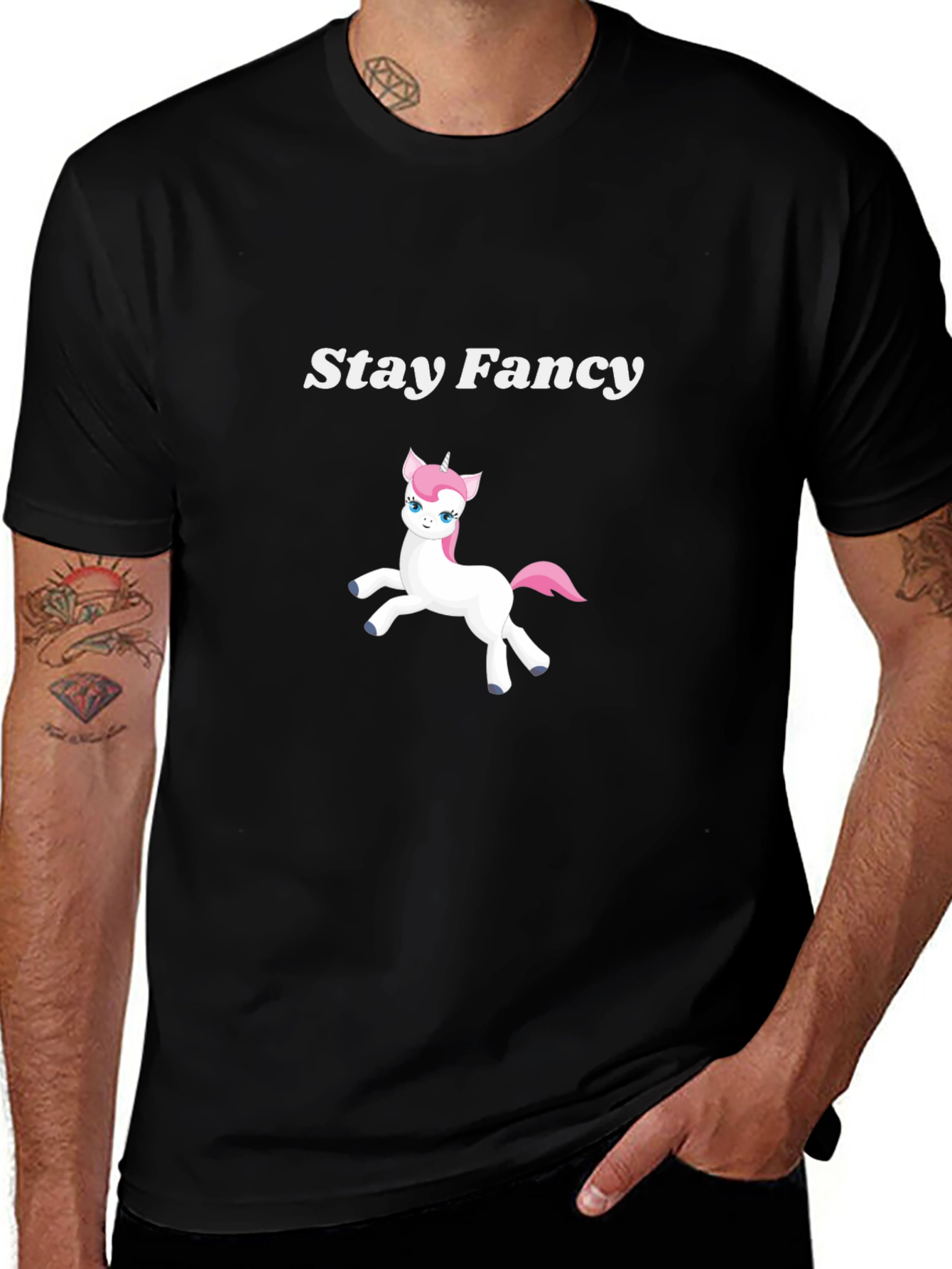 Variant 16 of Stay Fancy Unicorn Graphic Tee - Unisex