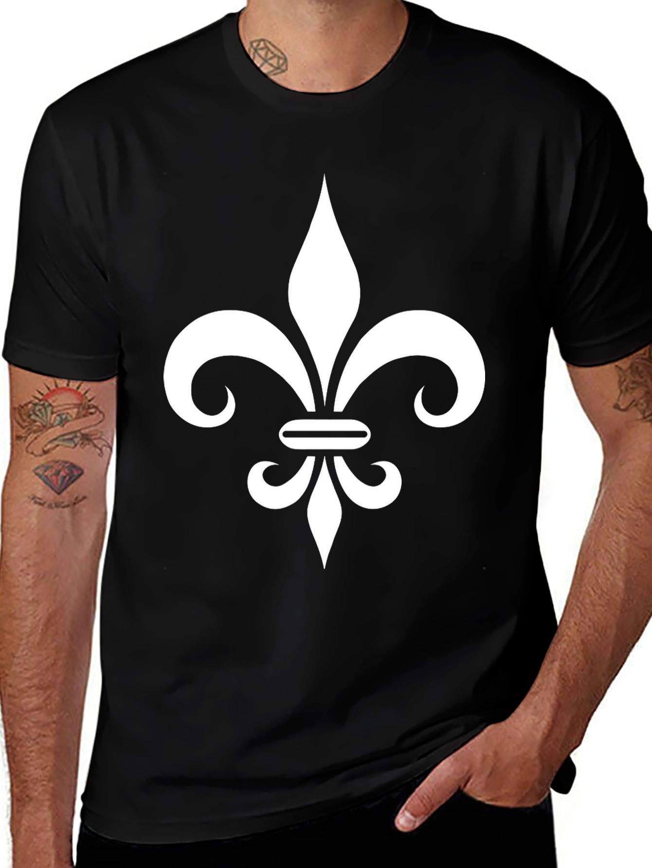 Variant 24 of Fleur-de-lis Black T-Shirt