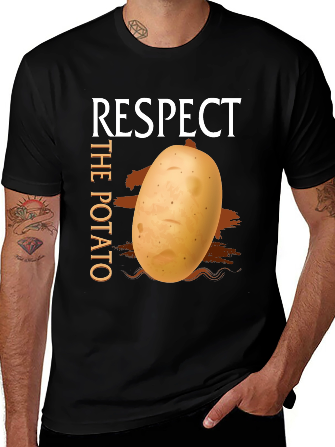 Variant 11 of Respect The Potato Graphic T-Shirt