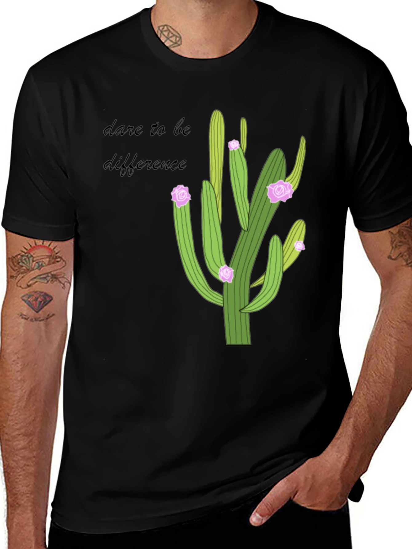 Variant 21 of Dare to Be Different Cactus Graphic T-Shirt