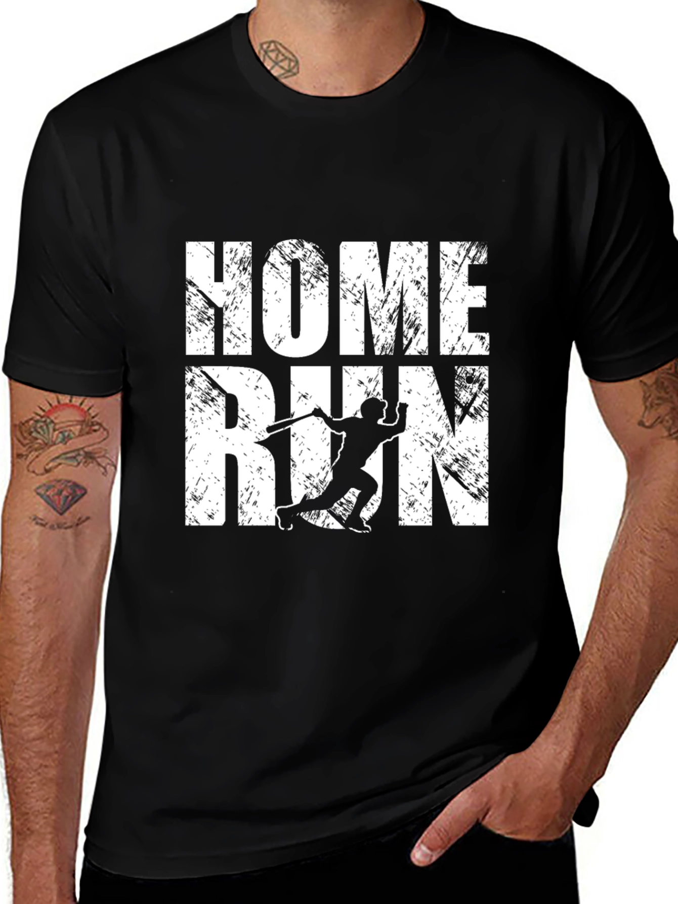 Variant 20 of Home Run Baseball Graphic Tee - Black