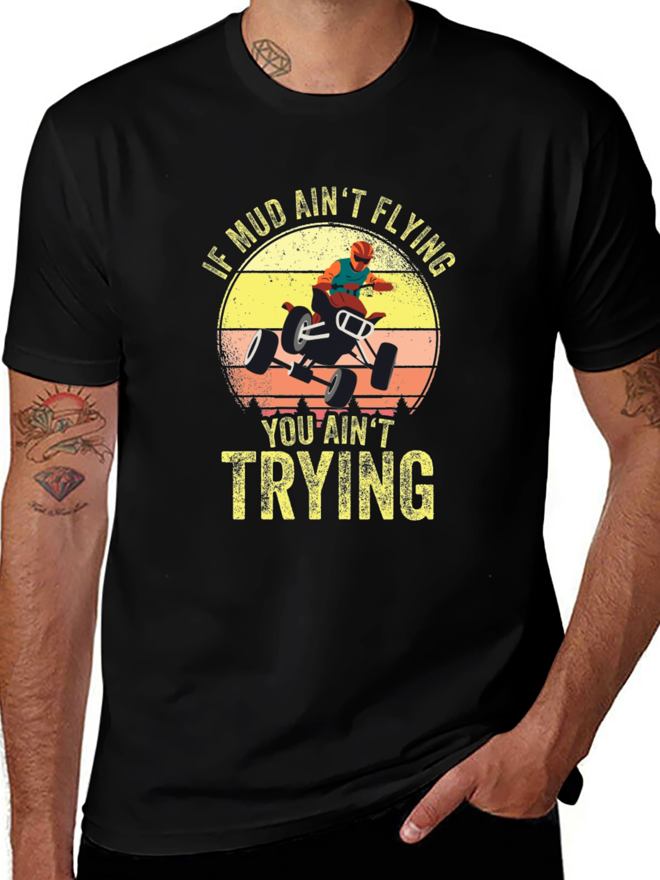 Mud Ain't Flying ATV Rider T-Shirt