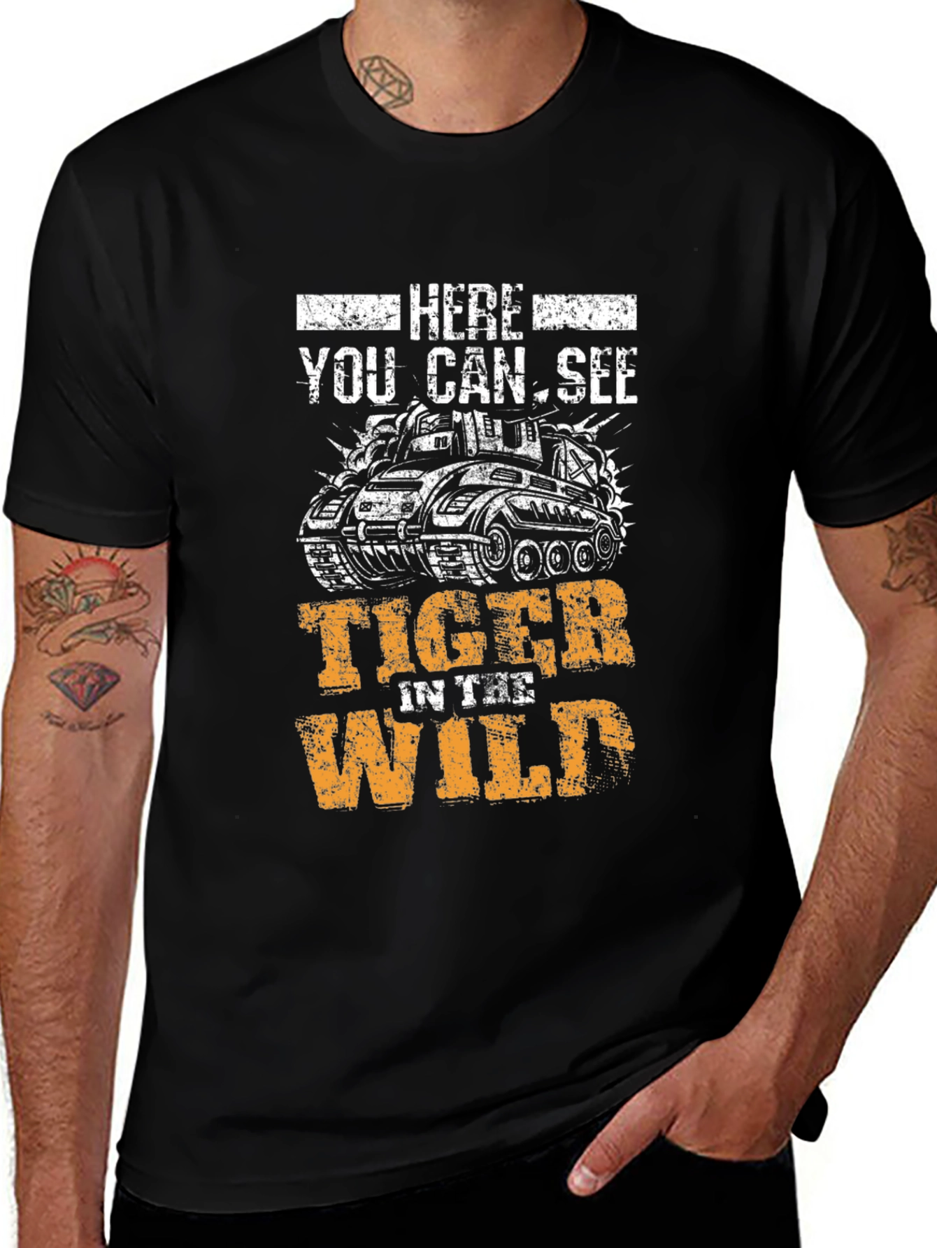 Variant 11 of Tiger in the Wild Graphic Tee
