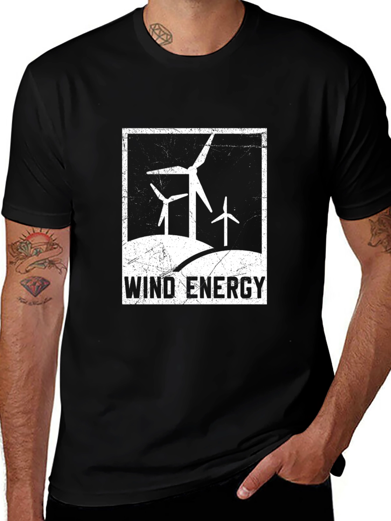 Variant 23 of Wind Energy Graphic T-Shirt - Eco Friendly Tee