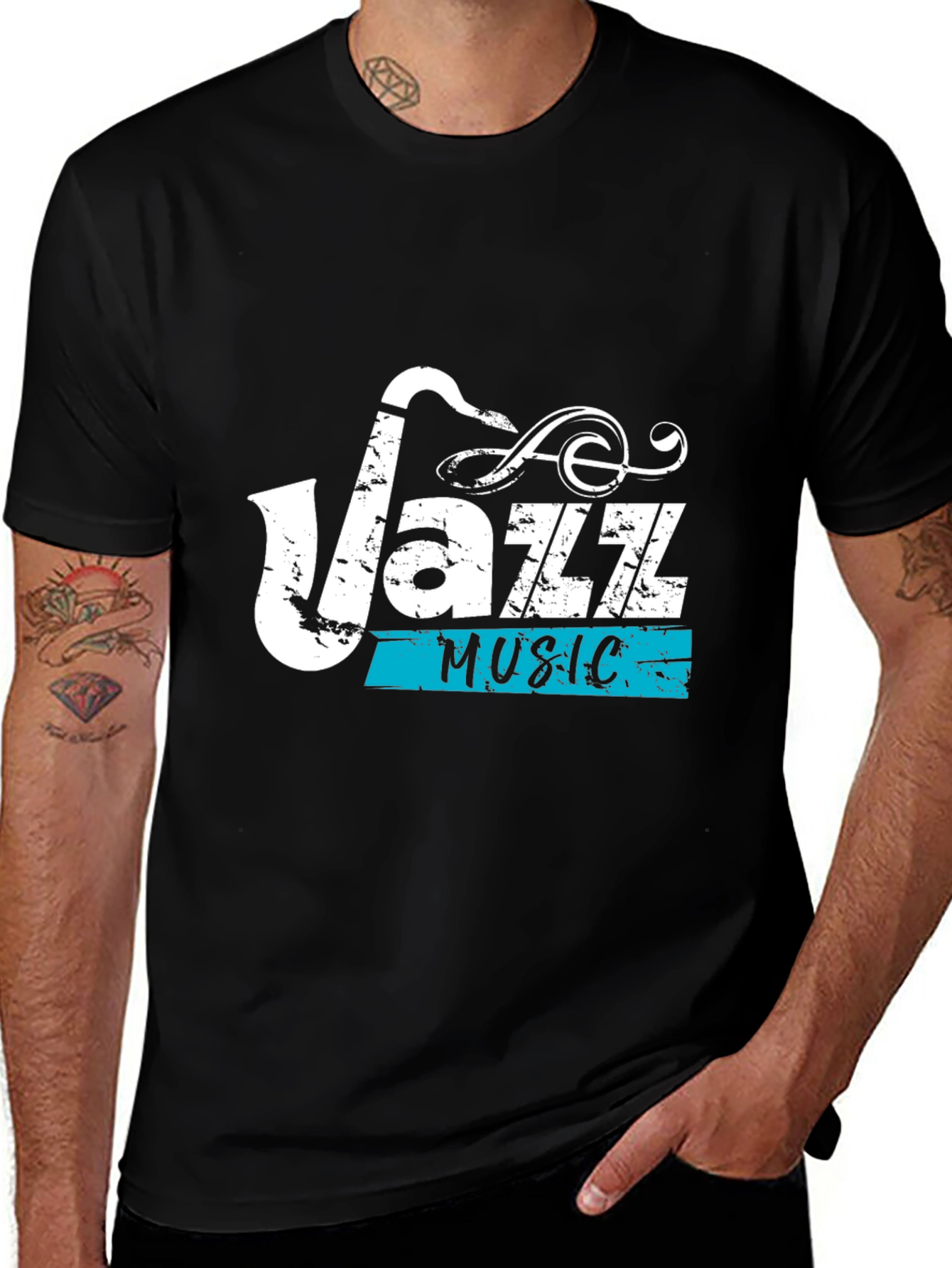 Jazz Music T-Shirt - Black Graphic Tee