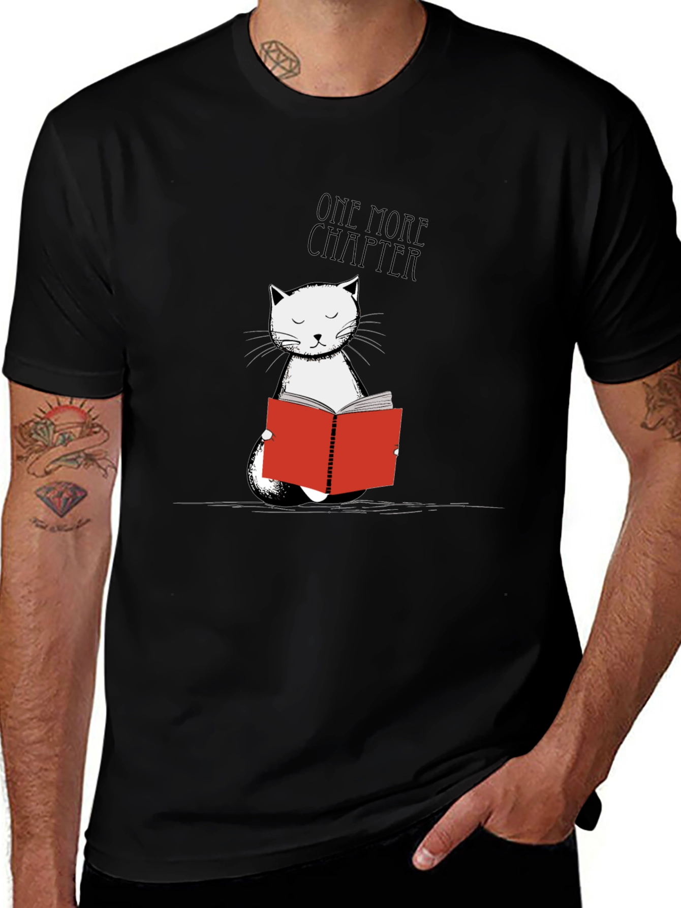 Cat Reading T-Shirt - One More Chapter