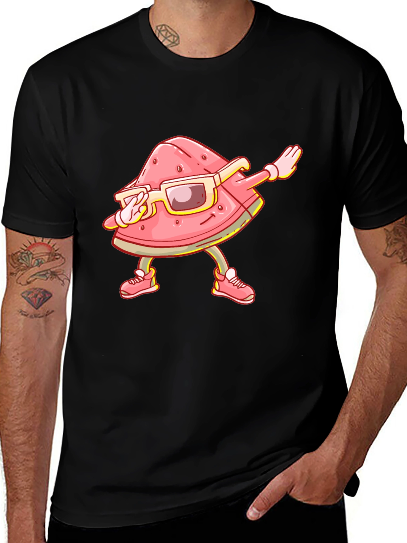 Variant 8 of Dabbing Watermelon Graphic T-Shirt