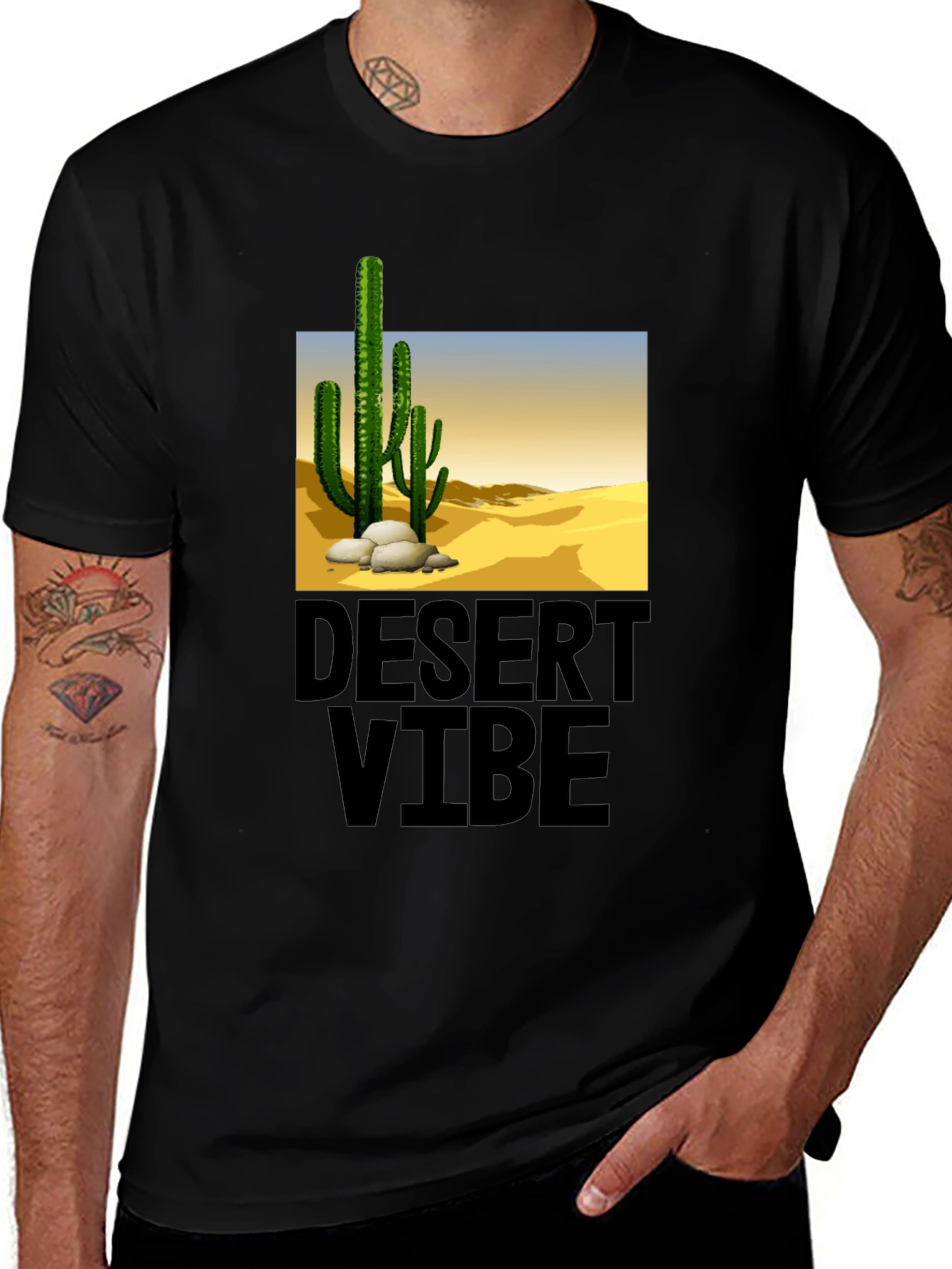 Variant 29 of Desert Vibe Black T-Shirt