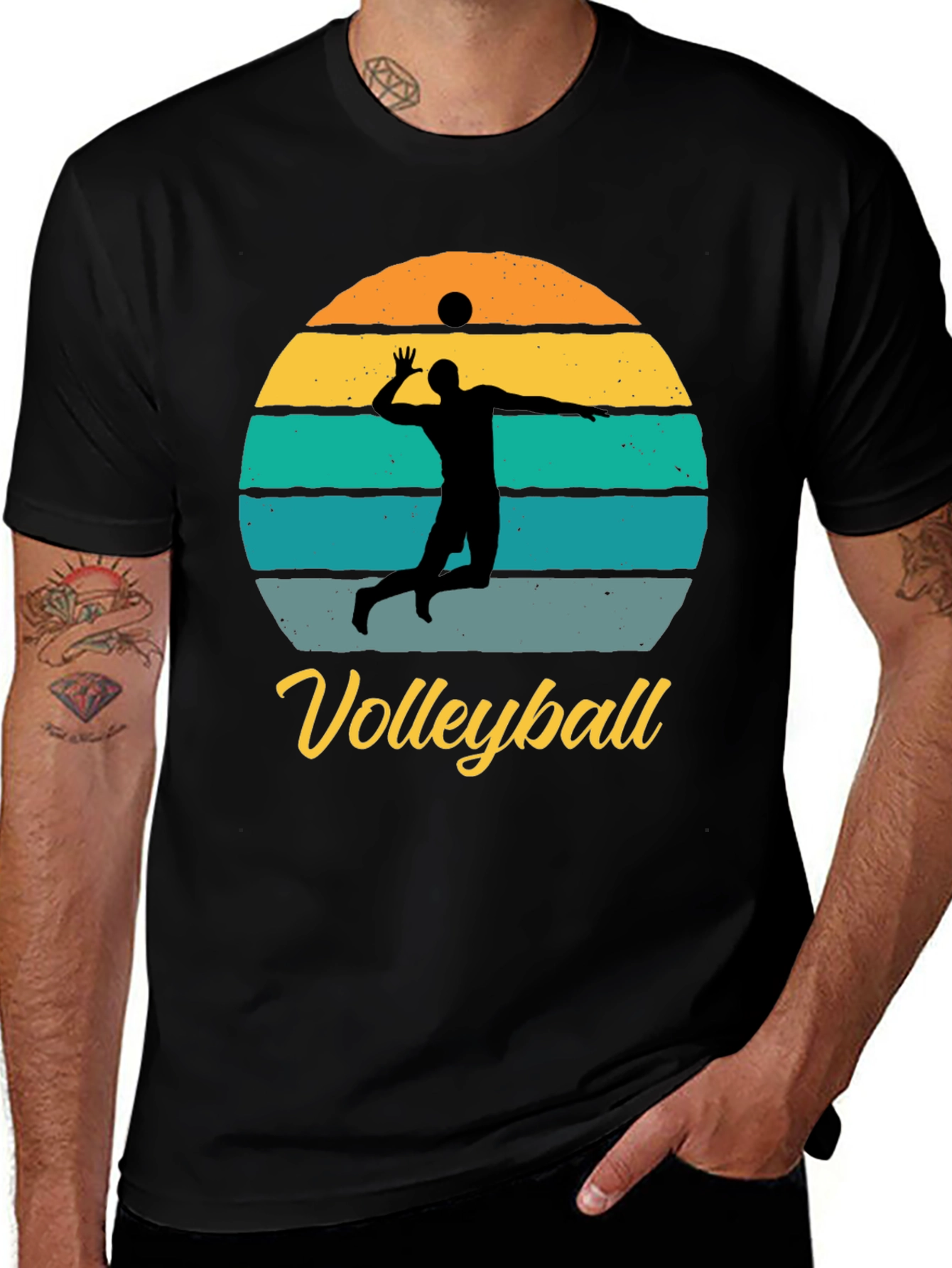 Variant 14 of Volleyball Sunset Graphic Tee