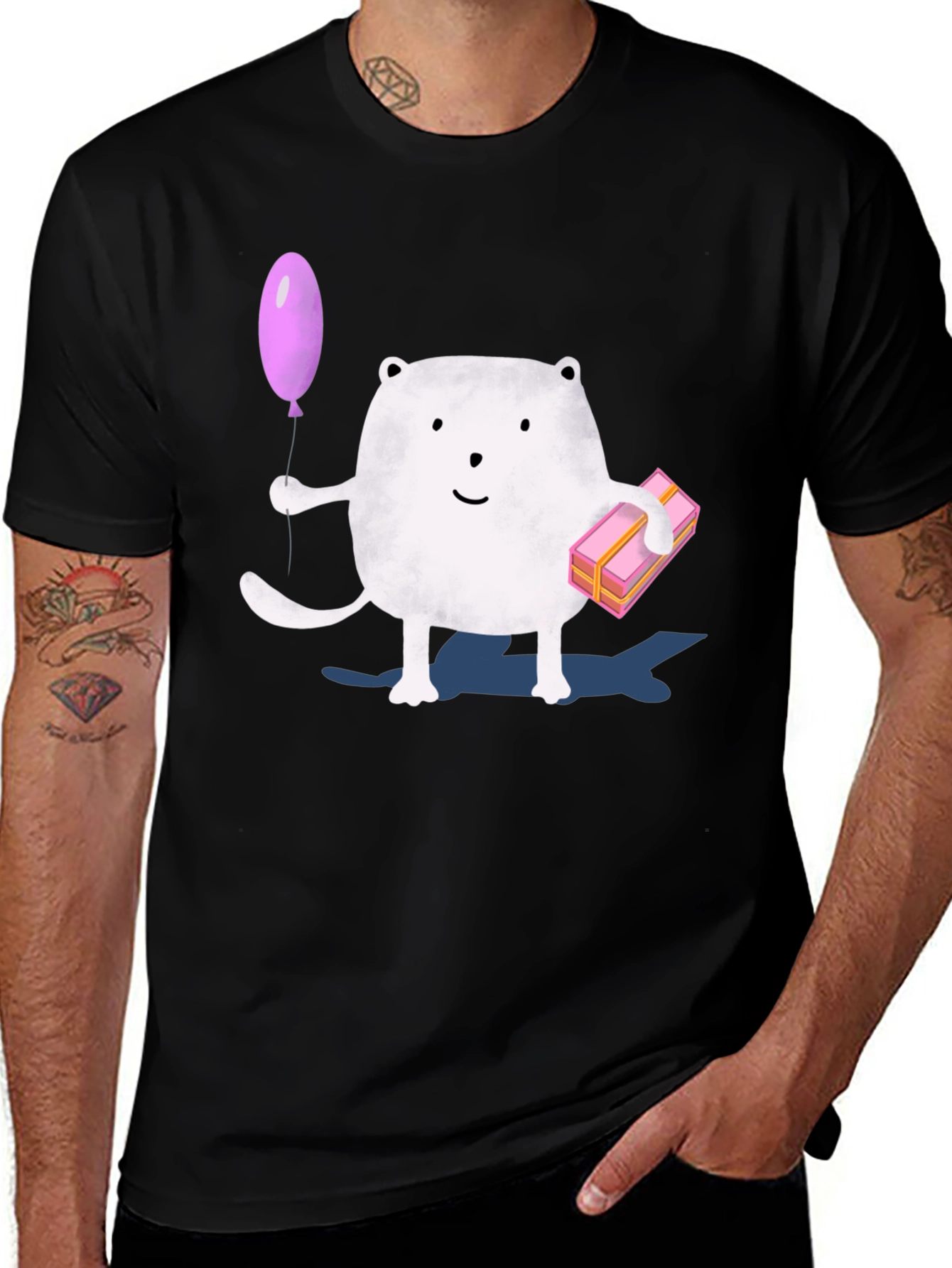 Variant 9 of Bear with Balloon & Gift T-Shirt