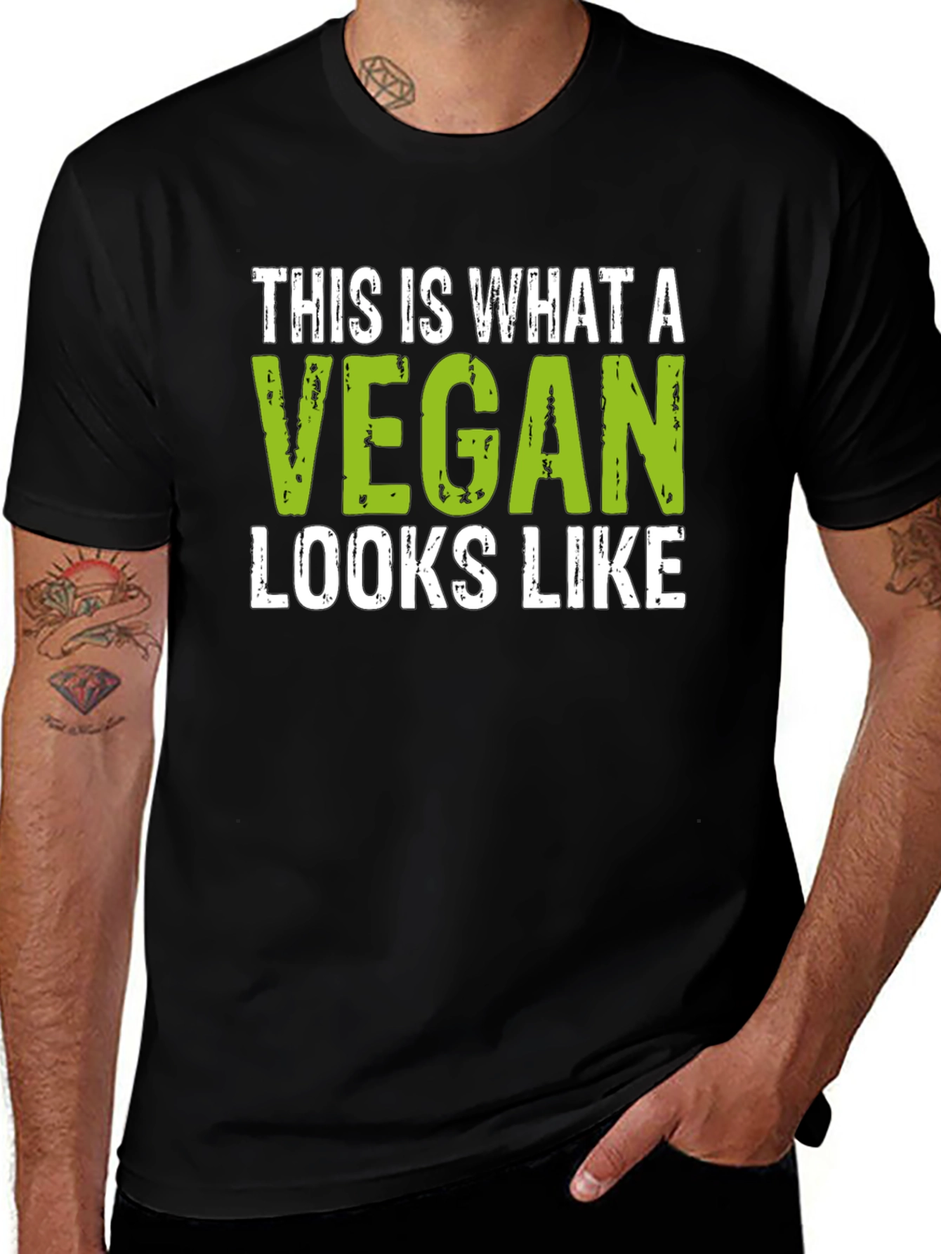 Variant 17 of Vegan Graphic Tee - This Is What A Vegan Looks Like