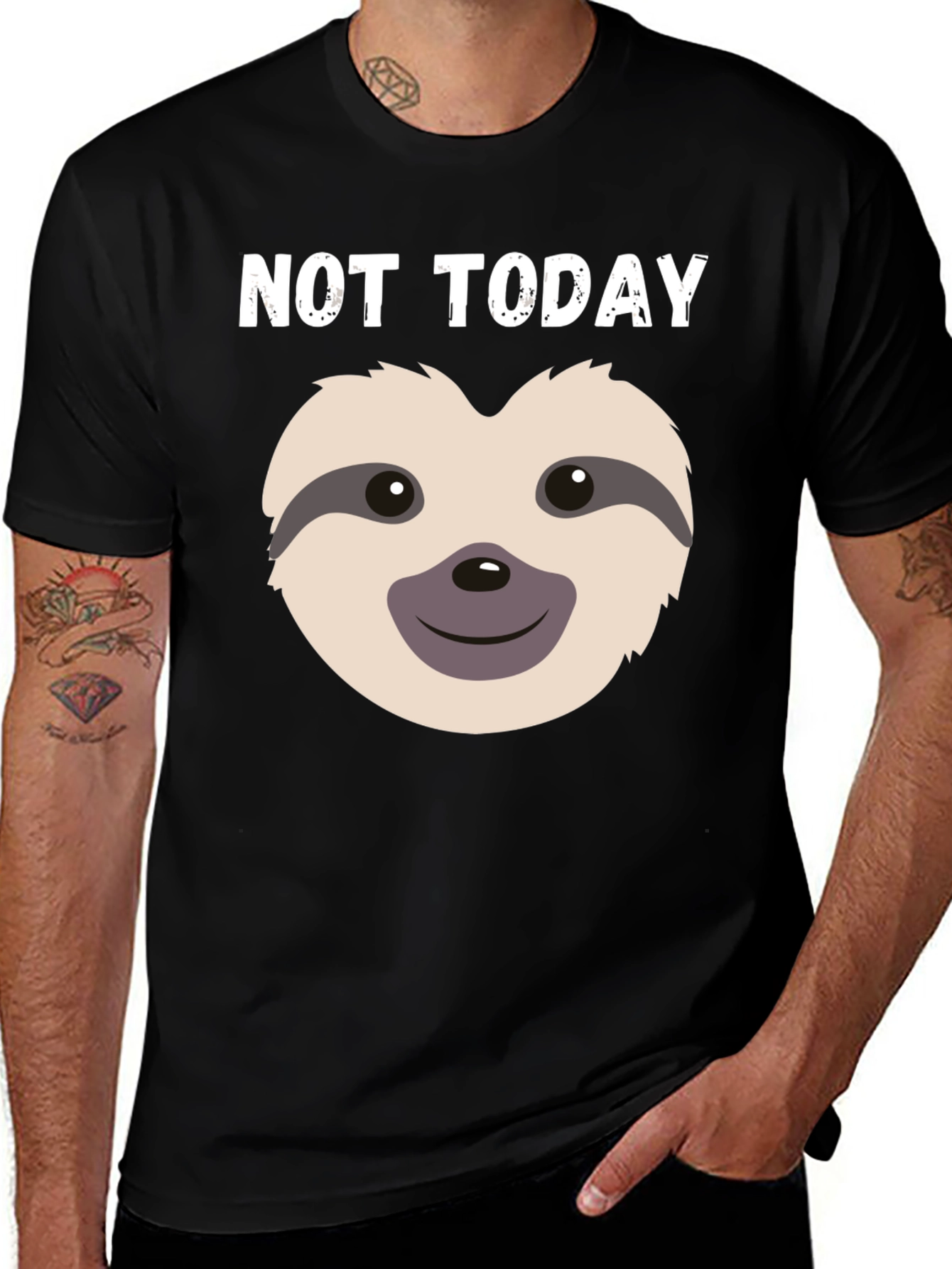 Variant 16 of Not Today Sloth Tee - Funny Graphic T-Shirt