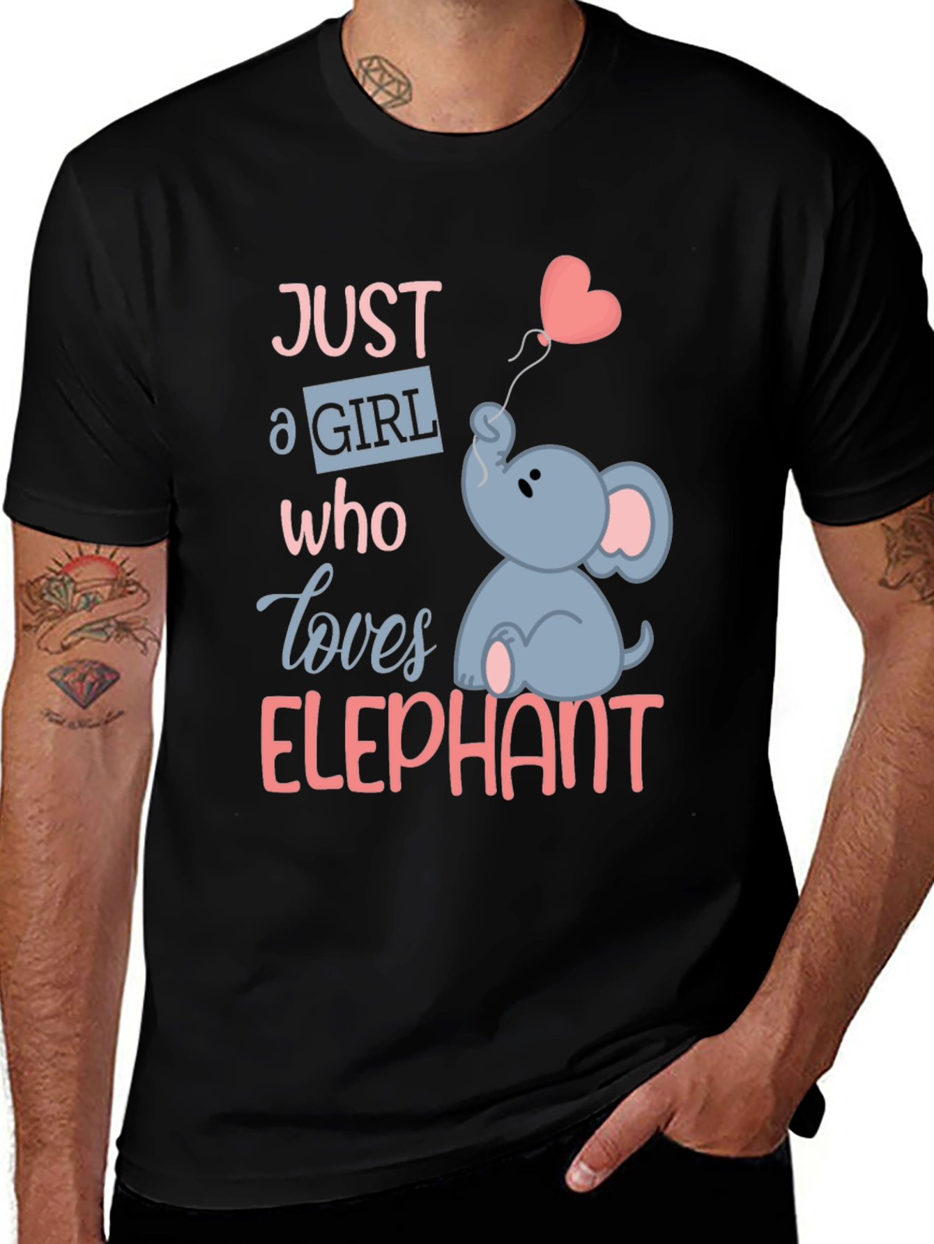 Variant 30 of Just a Girl Who Loves Elephants T-Shirt