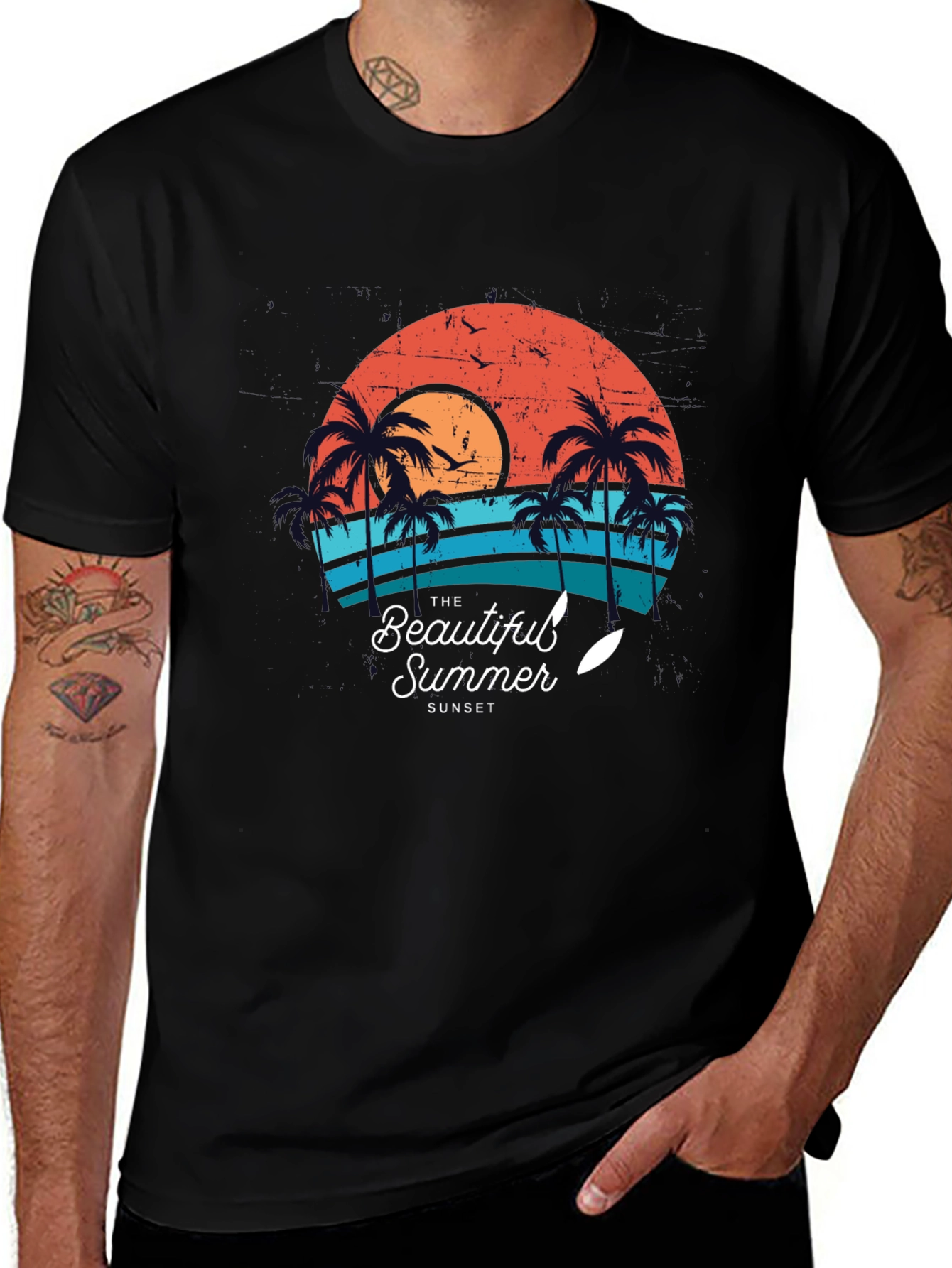 Variant 10 of Vintage Summer Sunset T-Shirt
