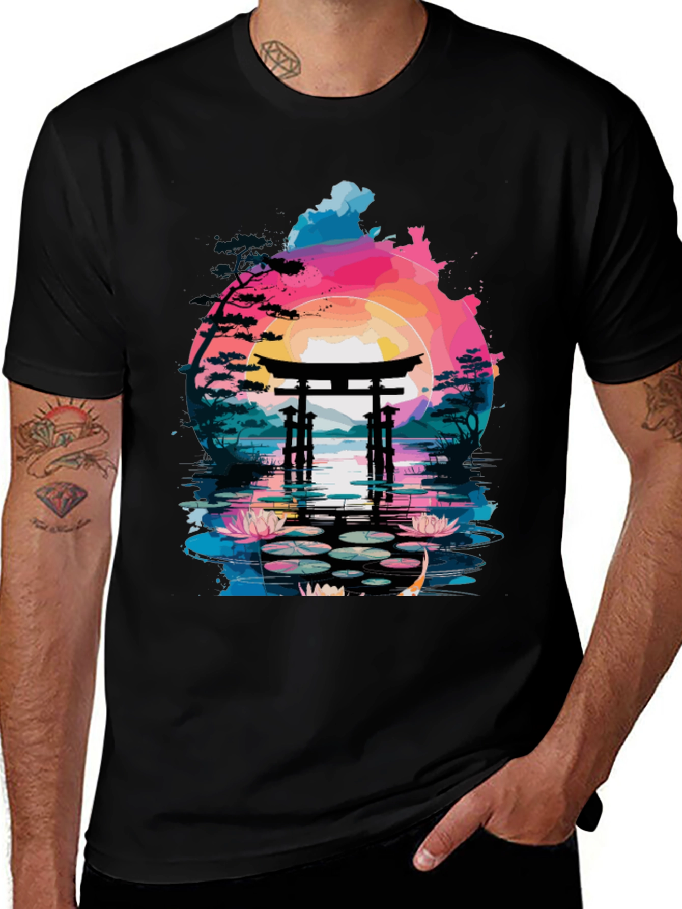 Variant 19 of Japanese Torii Gate T-Shirt - Artistic Design
