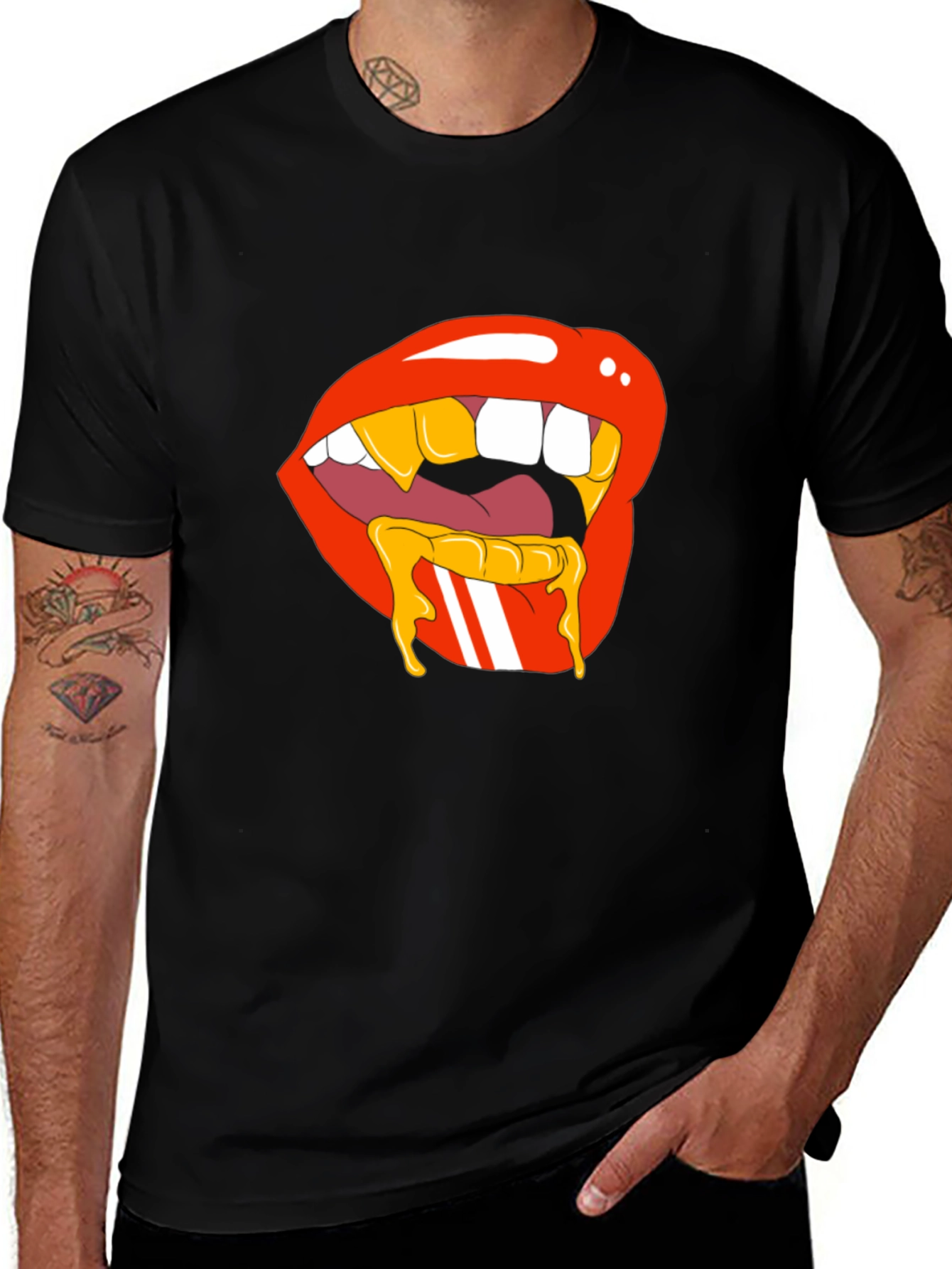 Variant 2 of Bold Lips Graphic Tee - Edgy Fashion