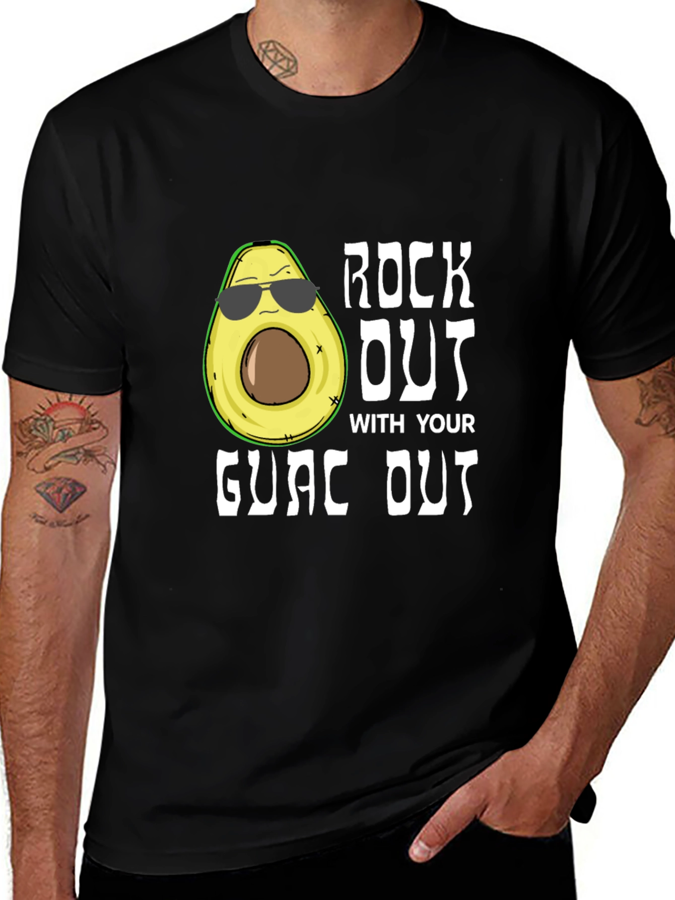 Variant 9 of Rock Out Guac Out Avocado Graphic T-Shirt