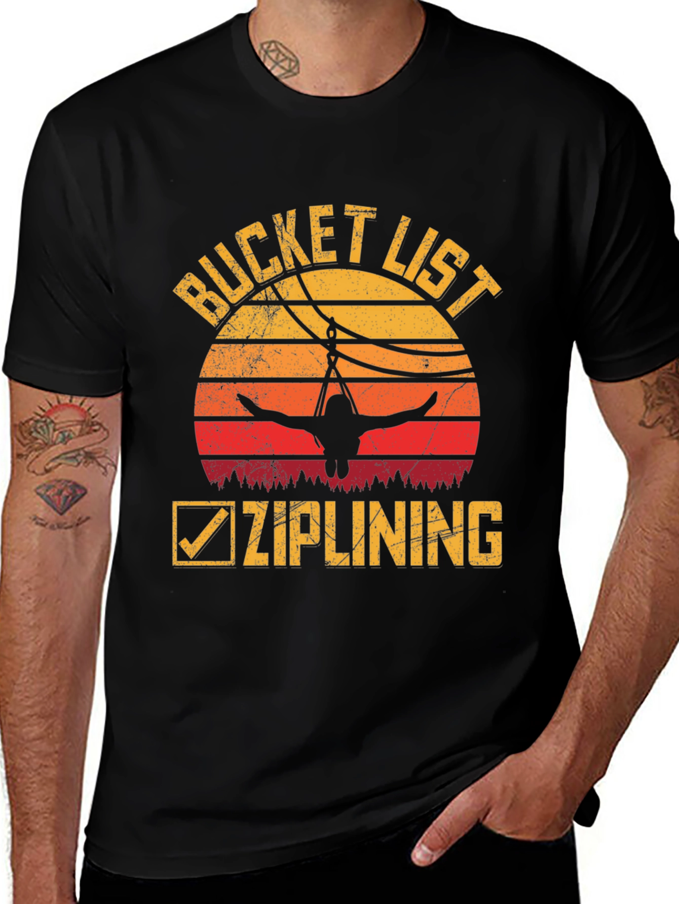 Variant 16 of Ziplining Bucket List Graphic Tee