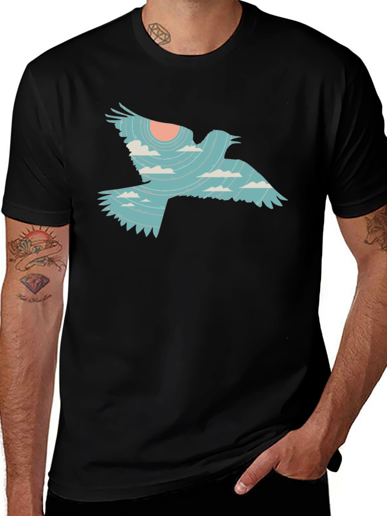 Variant 2 of Sky Bird Graphic Tee - Unique Design