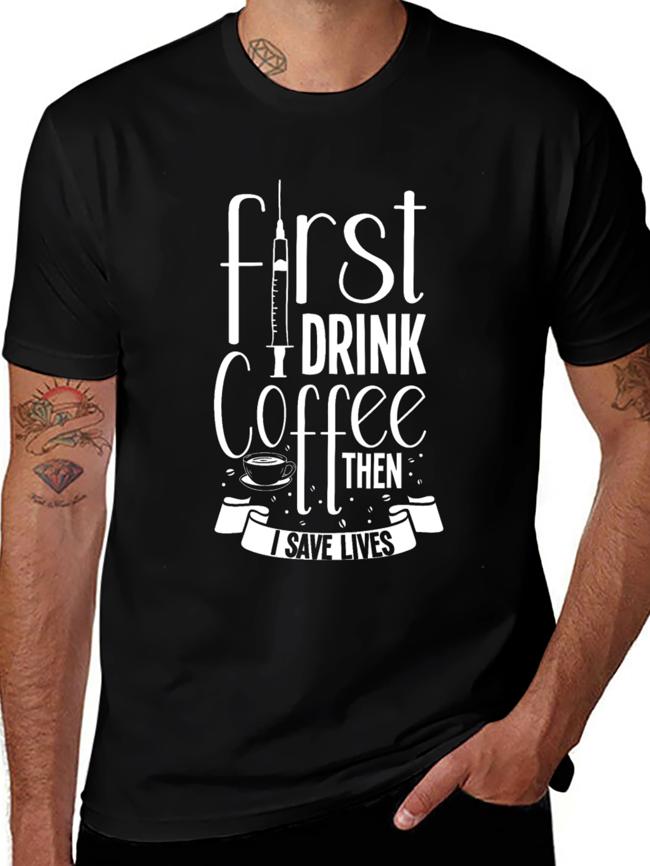 First Coffee Then Save Lives T-Shirt