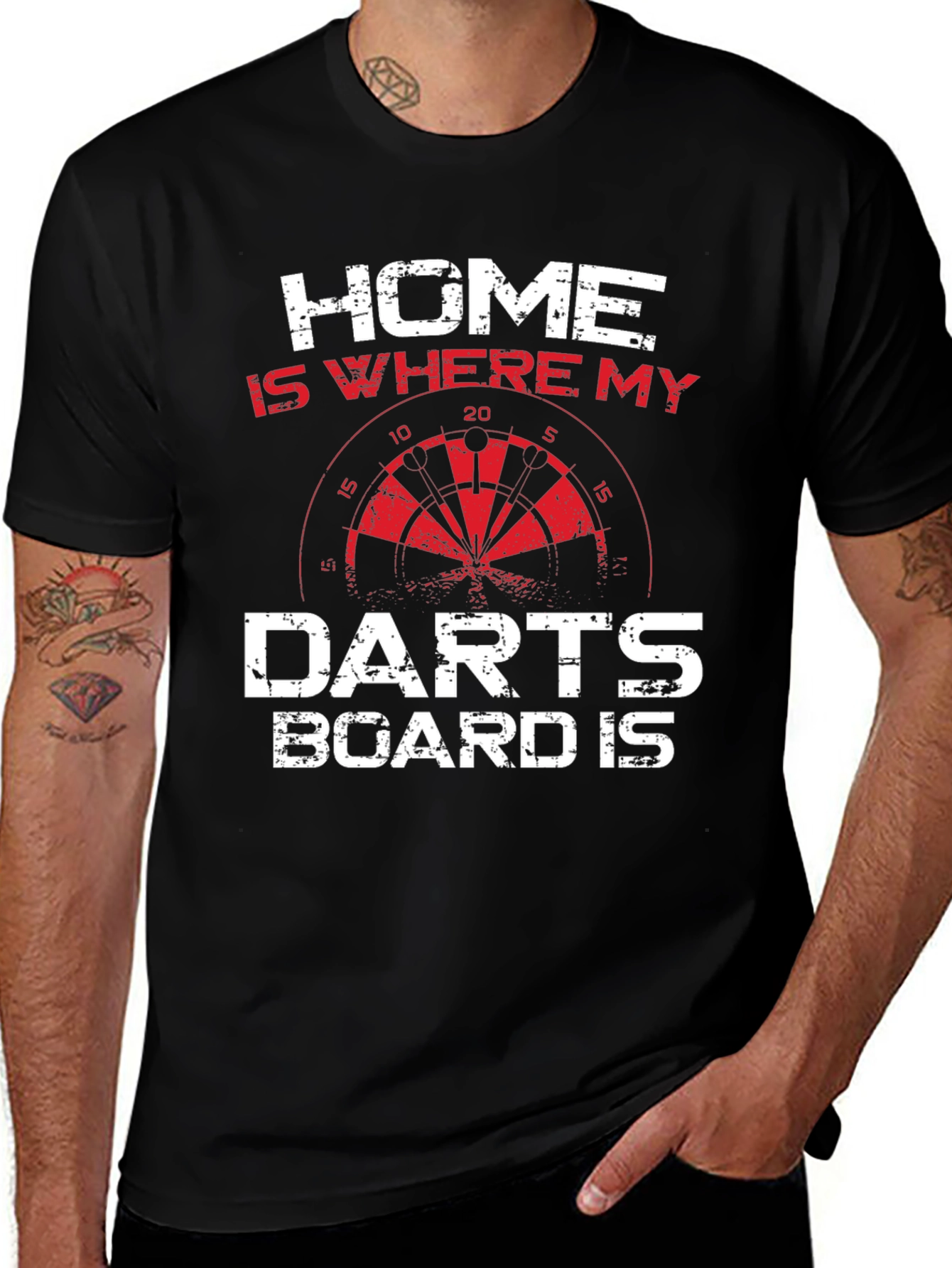 Variant 15 of Home is Where My Darts Board Is T-Shirt