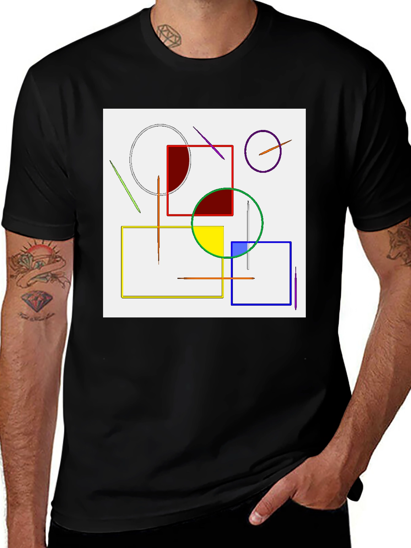 Variant 22 of Abstract Geometric Art T-Shirt - Modern Design Tee