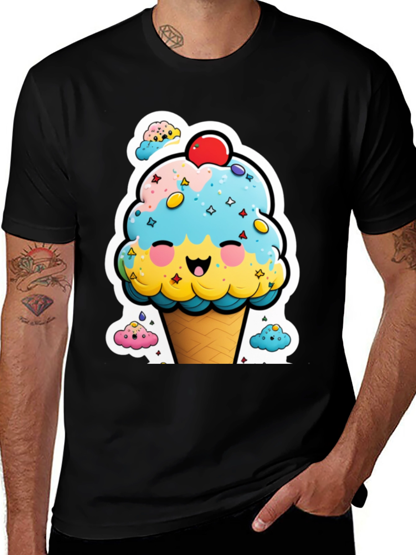 Variant 13 of Cute Ice Cream Cone Graphic Tee
