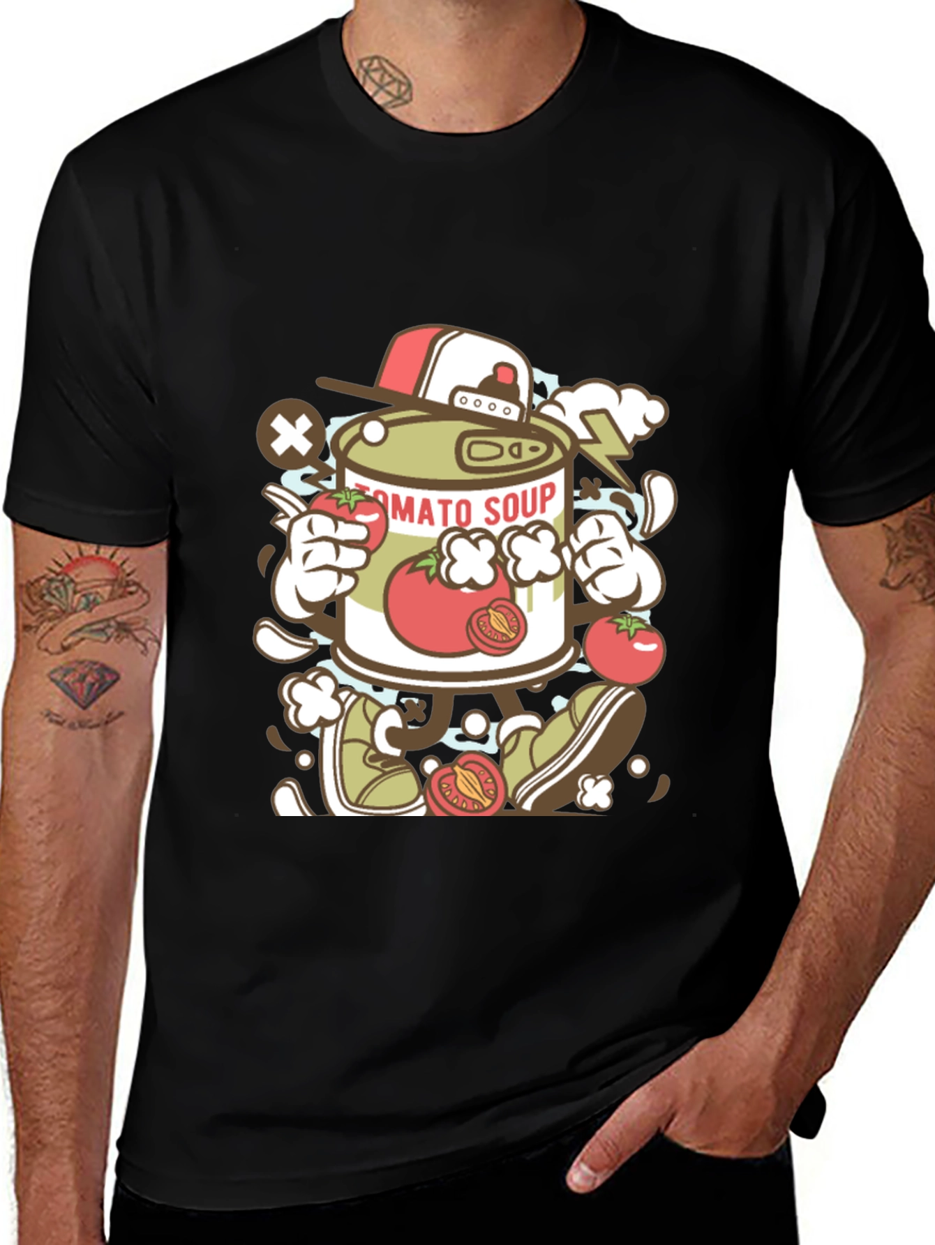 Variant 27 of Tomato Soup Can Cartoon Graphic Tee