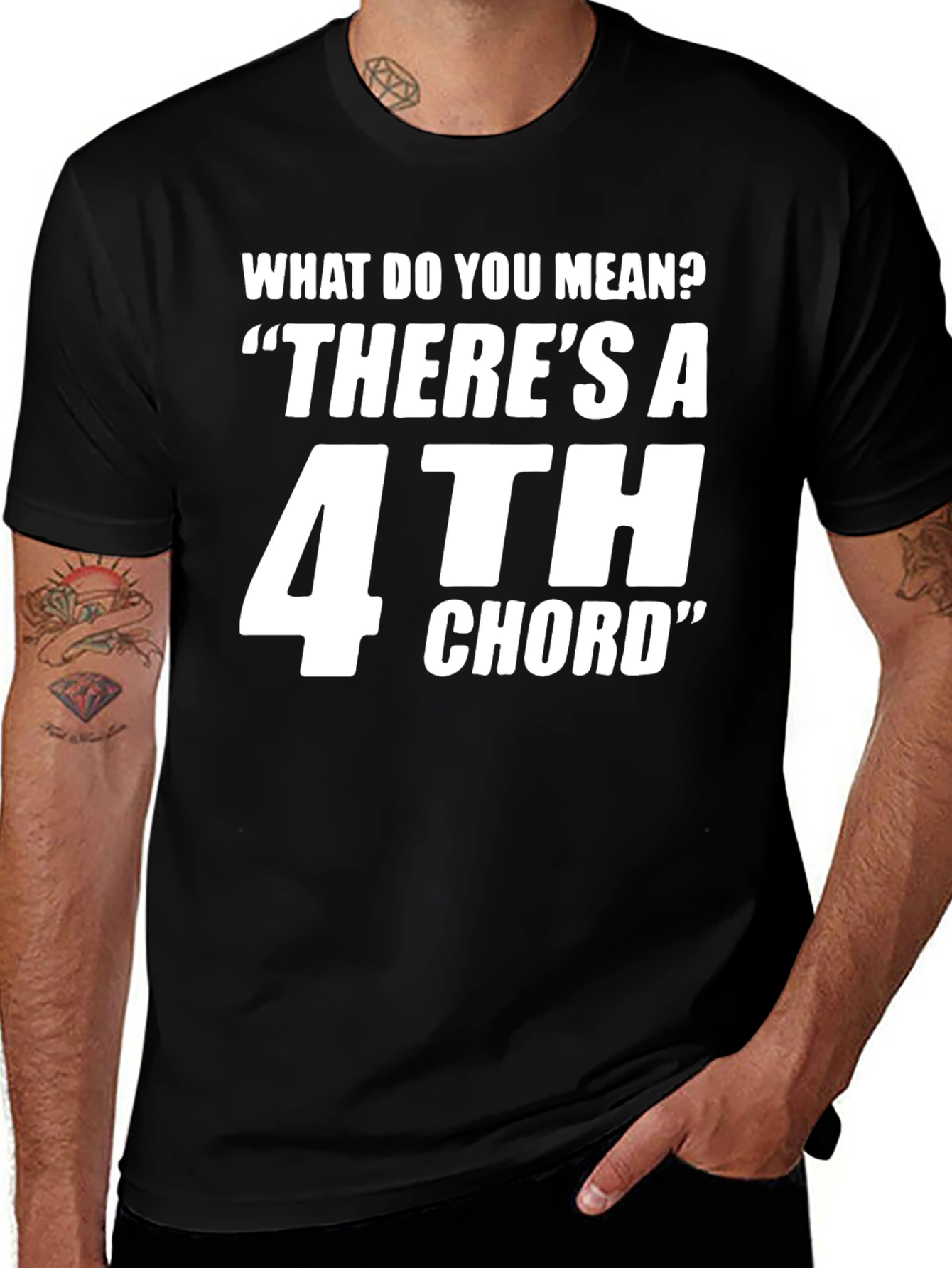 Variant 10 of 4th Chord Musician T-Shirt - Black
