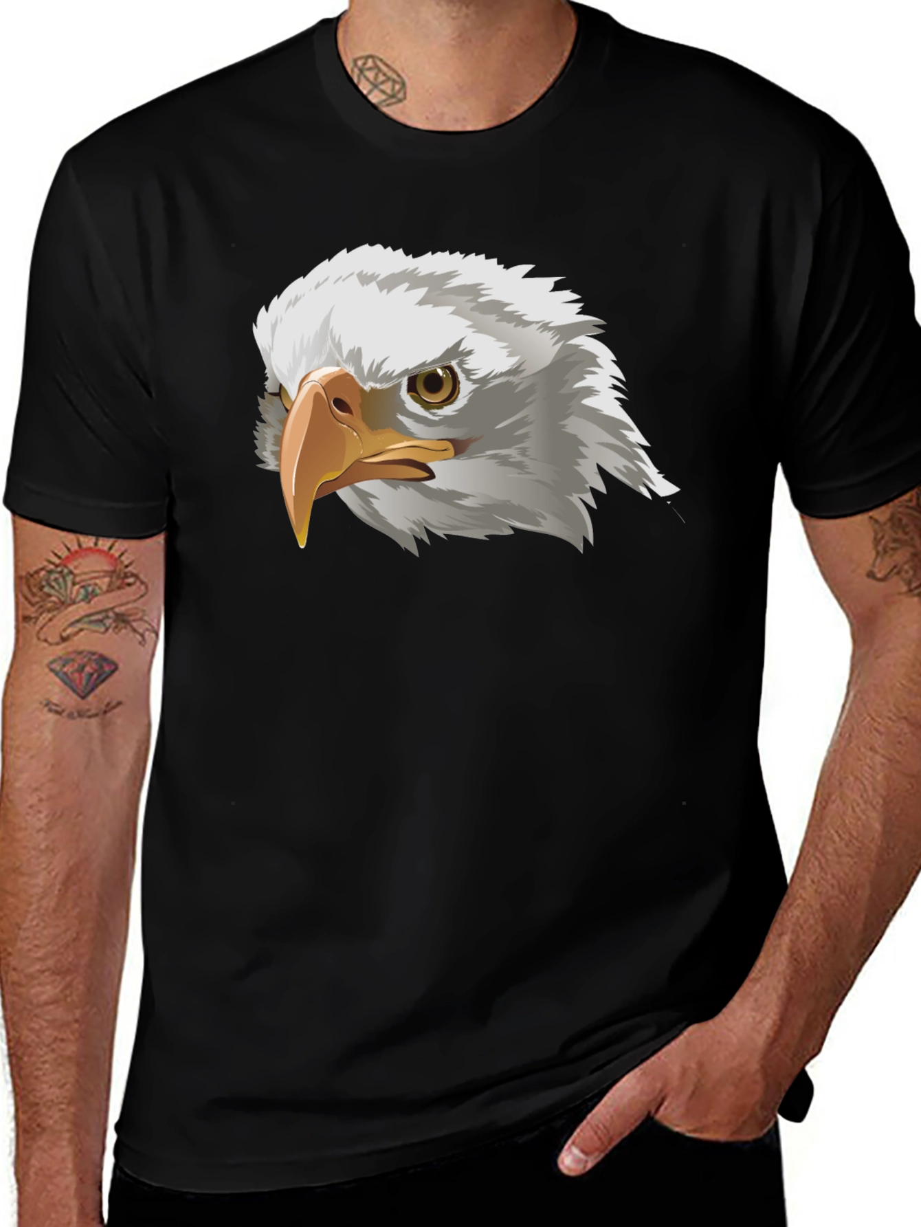 Variant 4 of Bold Eagle Graphic Tee - Black