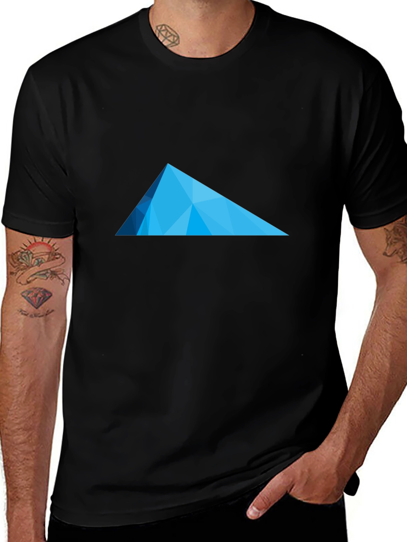 Variant 8 of Geometric Triangle Graphic Tee - Modern Design