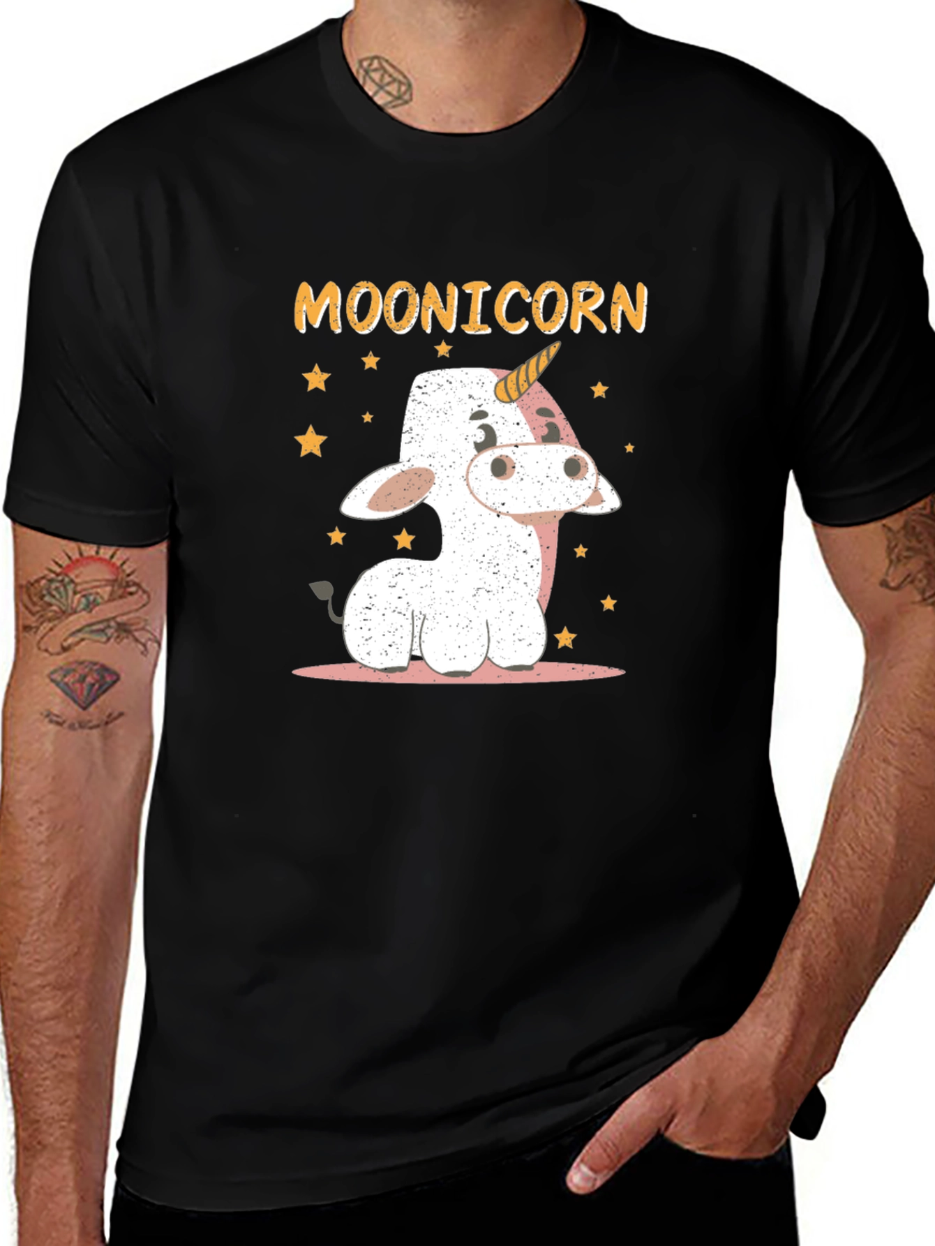 Variant 14 of Moonicorn T-Shirt: Unique Cartoon Design