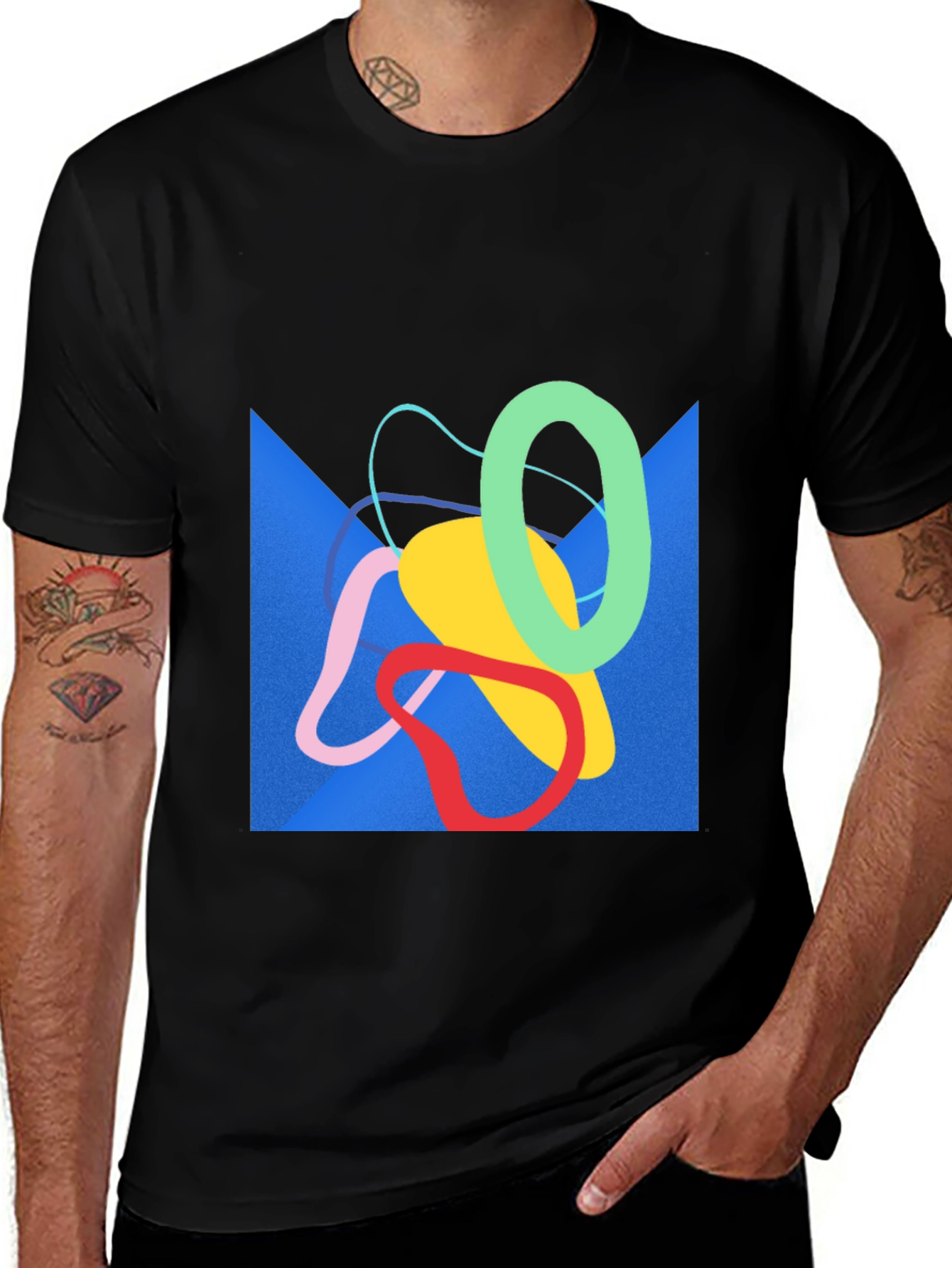Variant 29 of Abstract Art Graphic Tee - Modern Casual Style