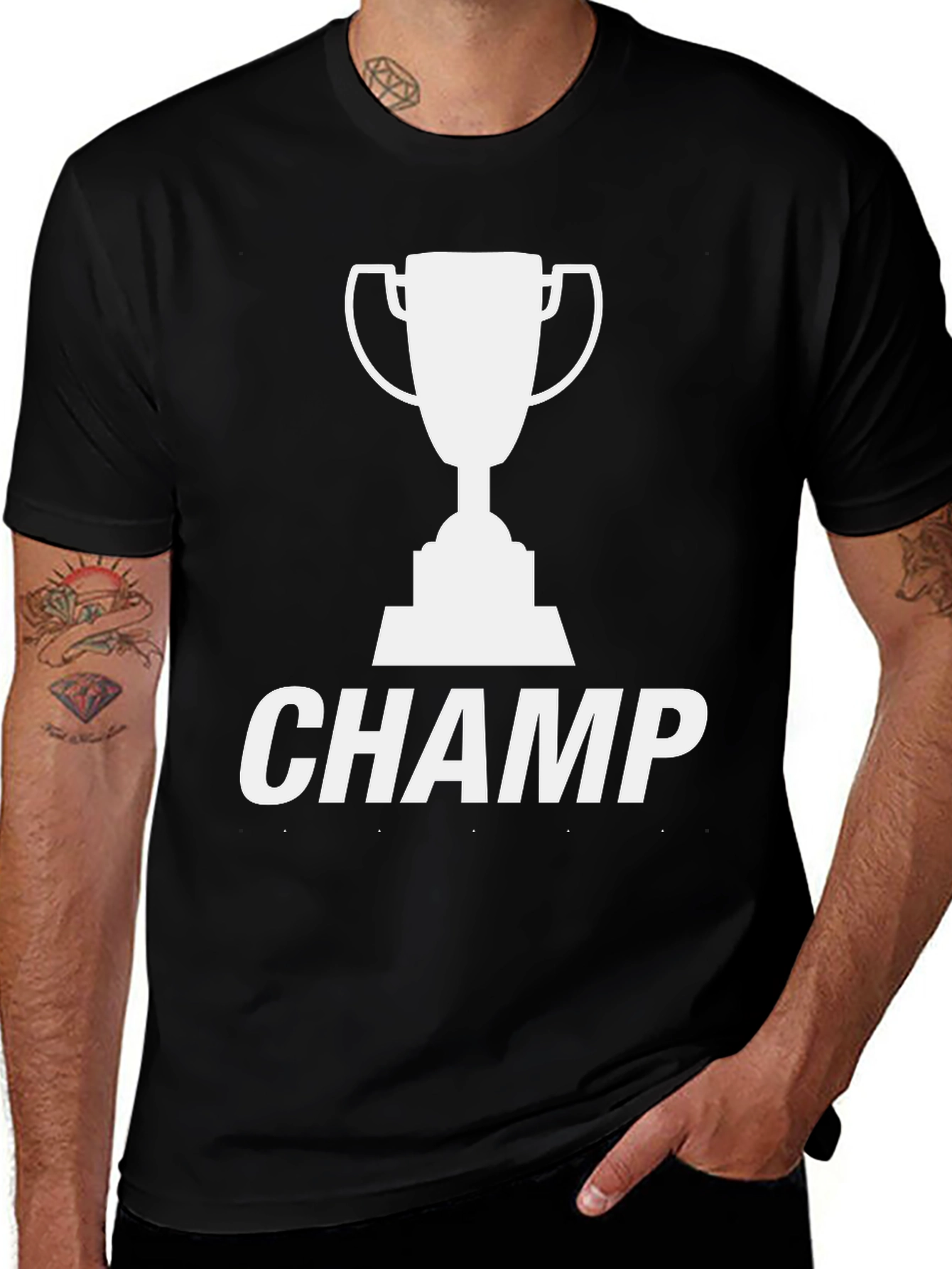 Black Champ Trophy Graphic T-Shirt - Black main image