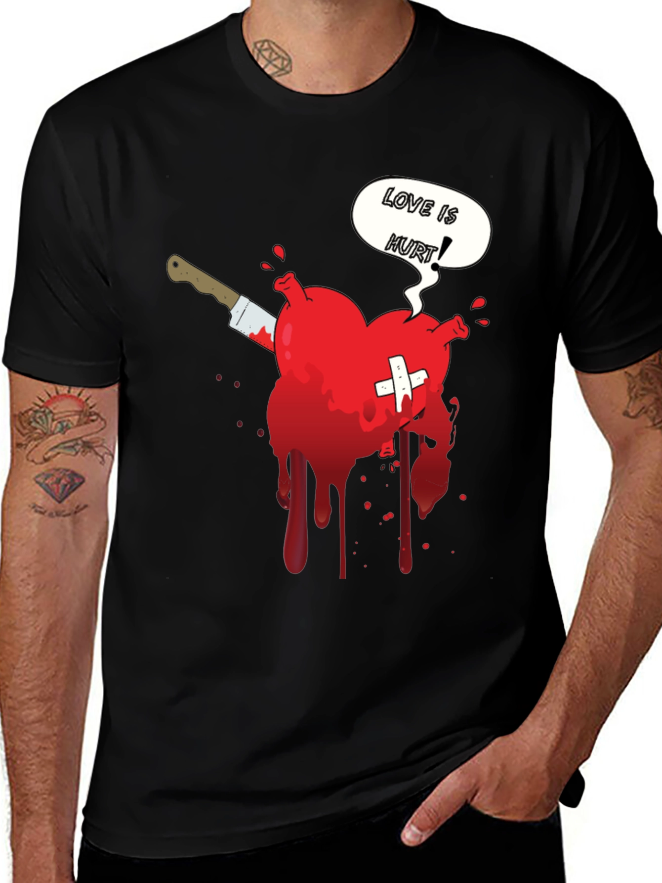 Variant 26 of Love Is Hurt Graphic T-Shirt