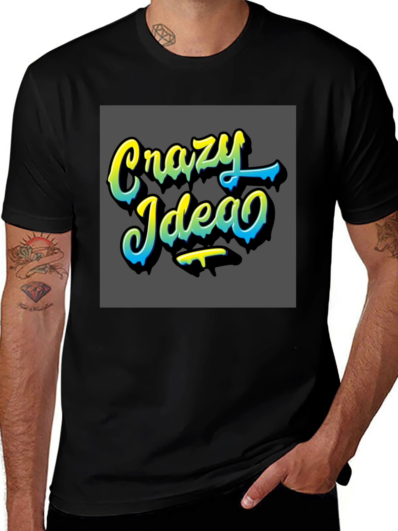 Variant 26 of Crazy Idea Graphic T-Shirt - Trendy Design