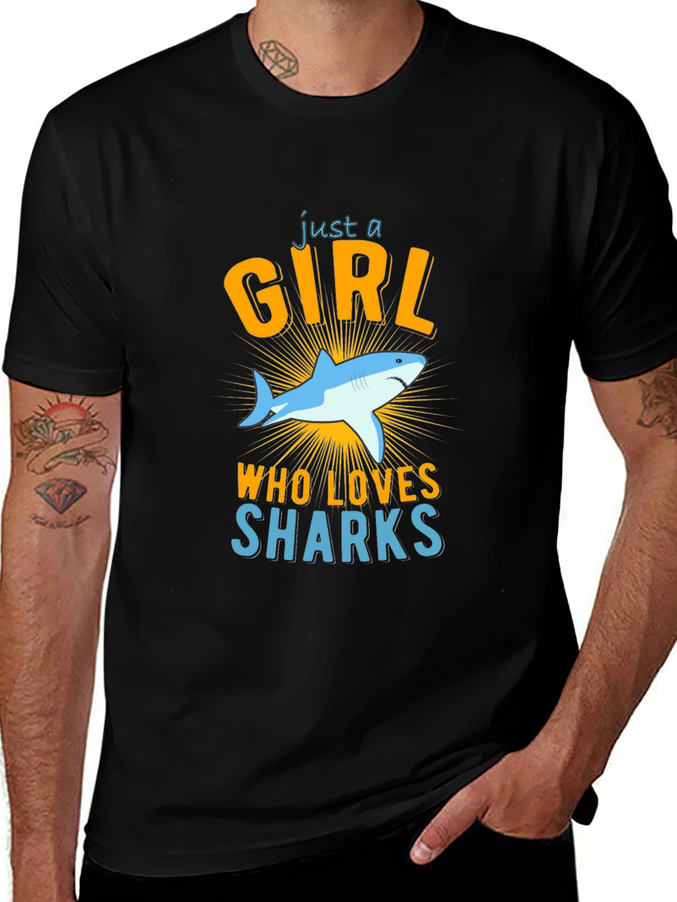Variant 25 of Just A Girl Who Loves Sharks T-Shirt