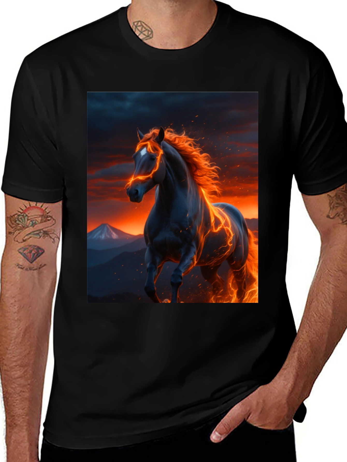 Variant 26 of Fire Horse Graphic Tee