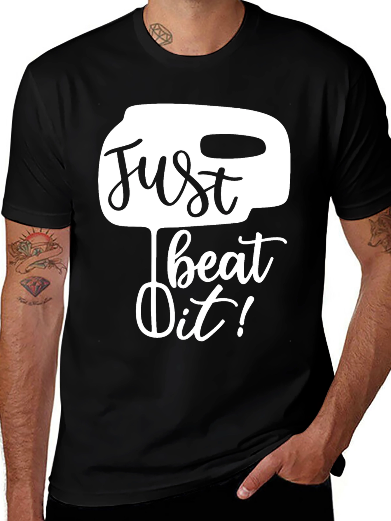 Variant 29 of Just Beat It T-Shirt Baking Design Novelty Graphic Tee