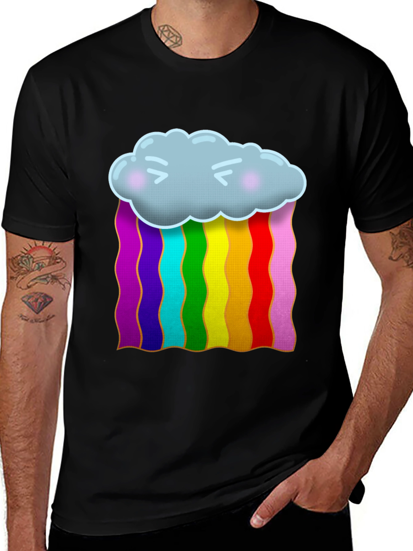 Variant 21 of Rainbow Cloud Graphic T-Shirt